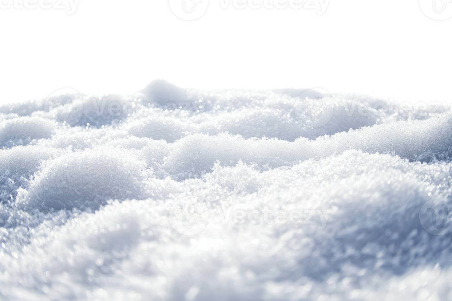 Close-up of fresh white snow with a soft, fluffy texture. Perfect for winter and nature-themed projects, evoking a serene, calm atmosphere. png