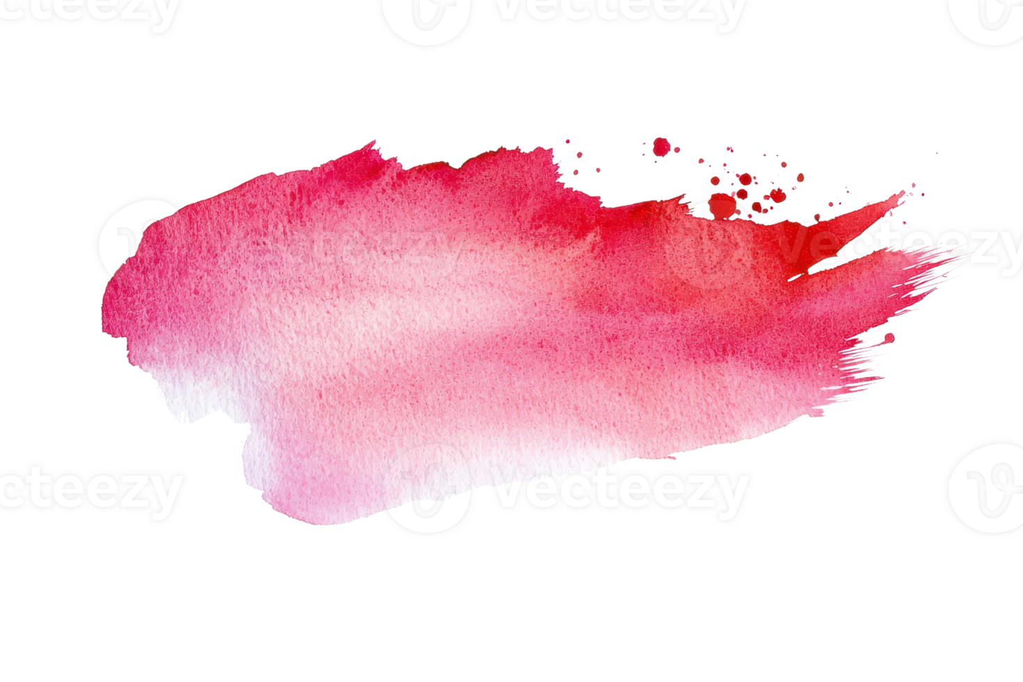 Vibrant red watercolor splash isolated on transparent background. Abstract artistic texture for creative design projects, presentations, or wallpapers. png