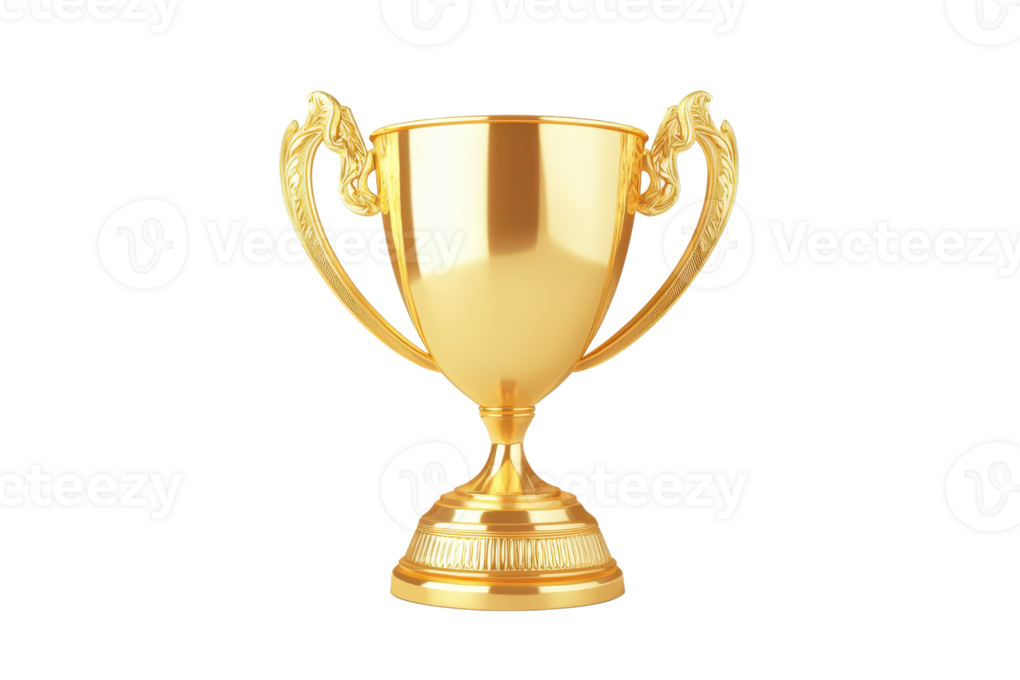 Shiny golden trophy symbolizing victory and achievement. Perfect for award-related themes and celebratory designs. png