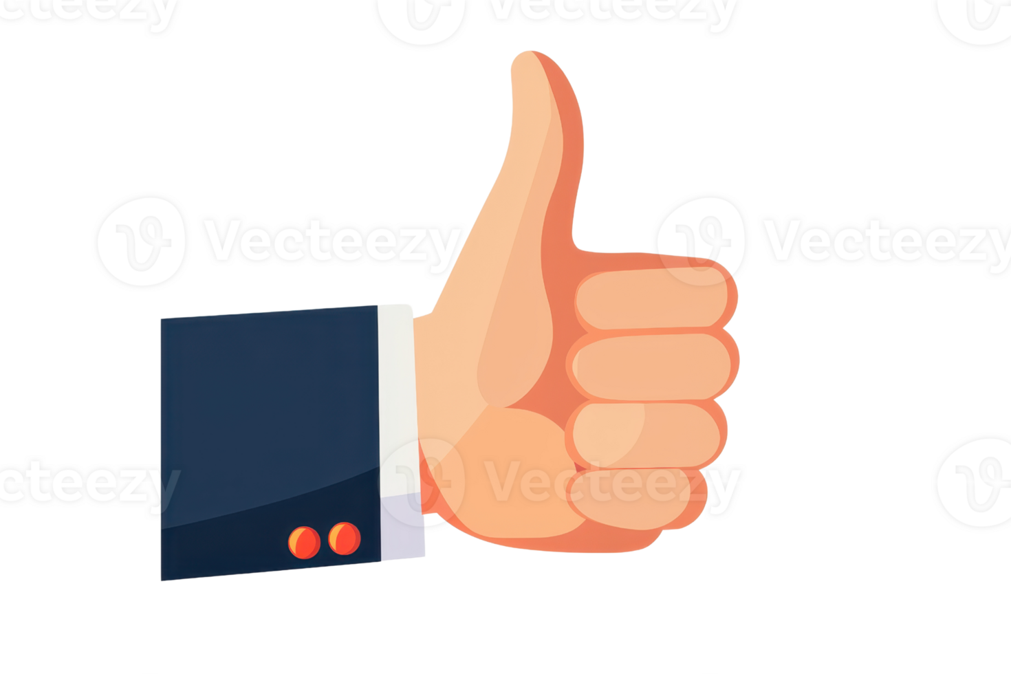 Illustration of a hand giving a thumbs-up gesture, symbolizing approval, positivity, and encouragement. Perfect for business and social media use. png