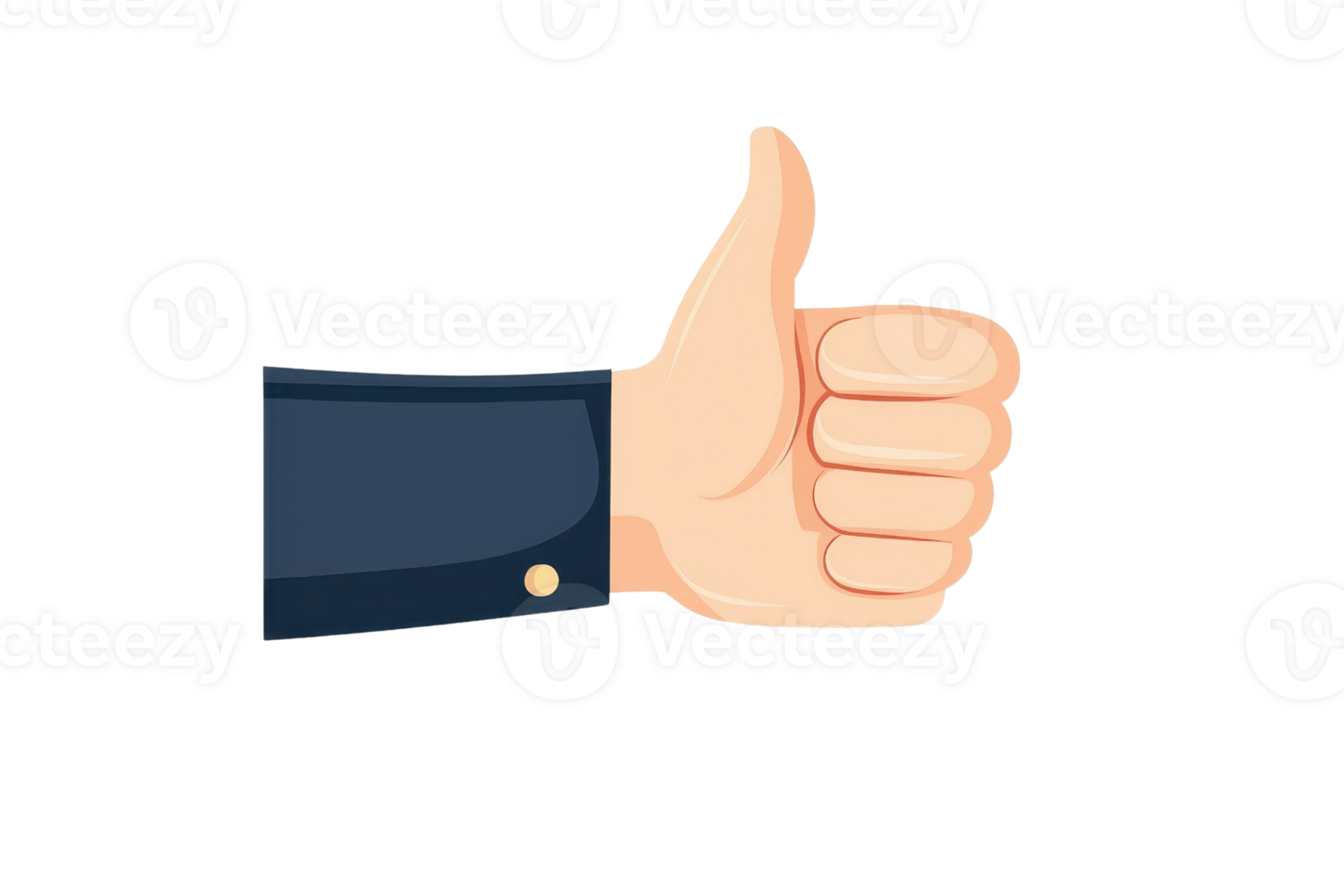Hand showing thumbs up gesture, symbolizing approval and success, isolated on a transparent background. Perfect for business and motivational concepts. png