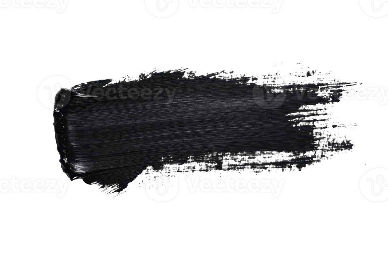 Abstract black brushstroke texture against transparent background. Perfect for artistic and design projects, providing a bold, dramatic contrast. png