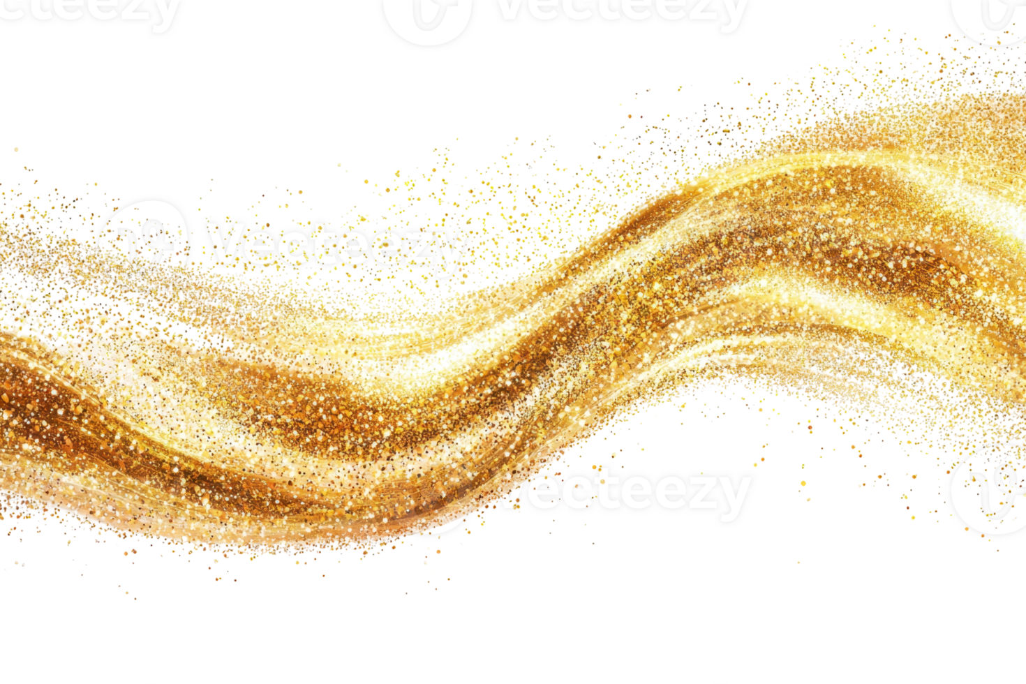 astratto d'oro ondulato luccichio struttura su trasparente sfondo. la creazione di un' lussuoso e festivo atmosfera, Perfetto per celebrazioni e decorazioni. png