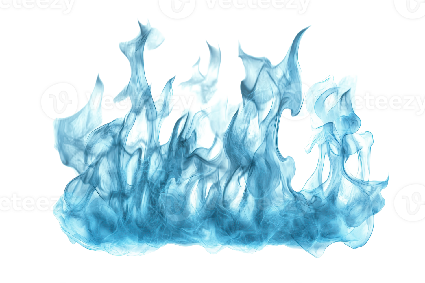 Image of a blue flame, transparent background, isolated. Perfect for effects, backgrounds, or design projects. High resolution. png