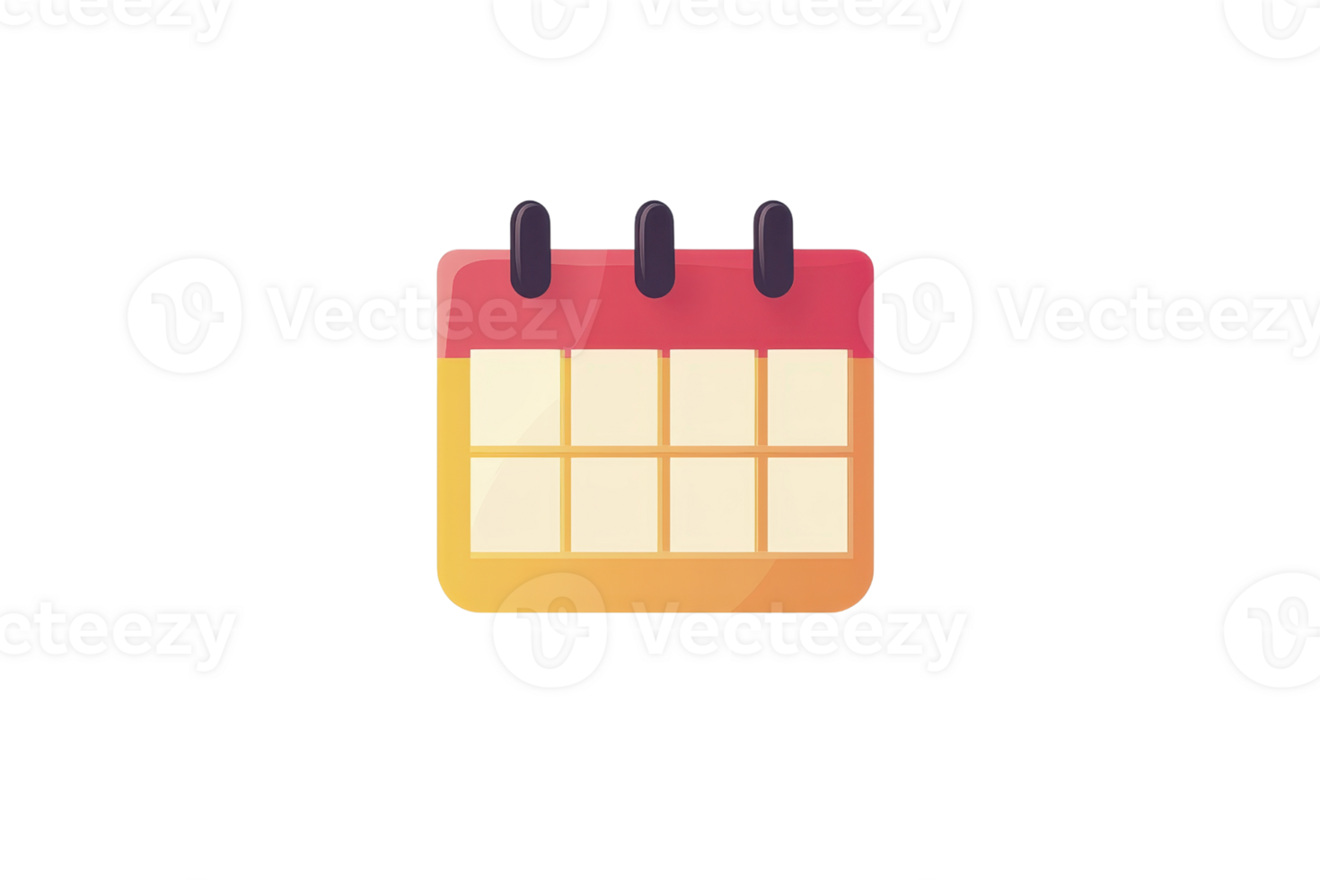 Colorful calendar icon with a gradient design, perfect for scheduling, planning, and organizing your tasks and events. png