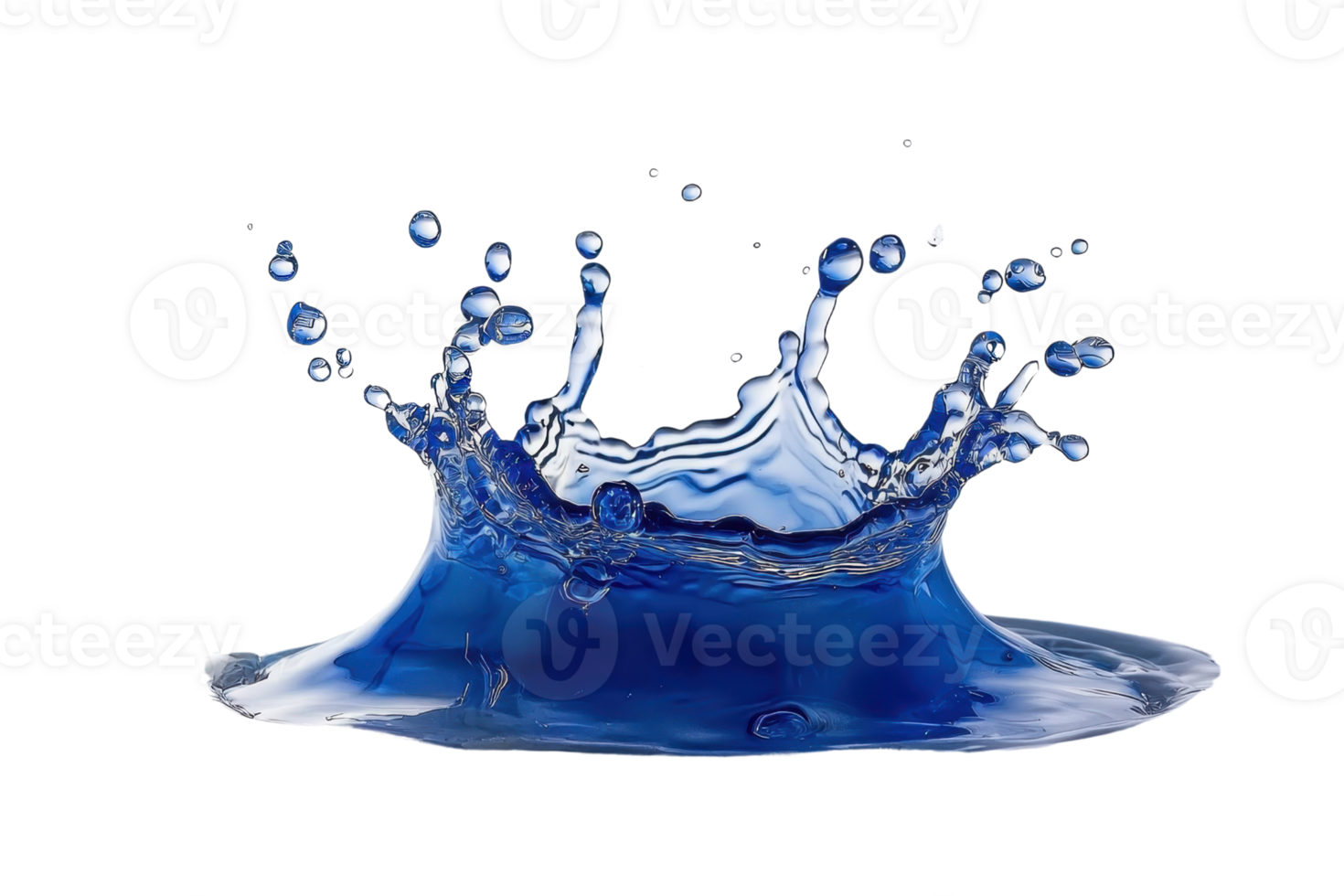 Dynamic splash of blue water in motion, showcasing fluidity and energy. Perfect for water-themed concepts, backgrounds, and nature visuals. png