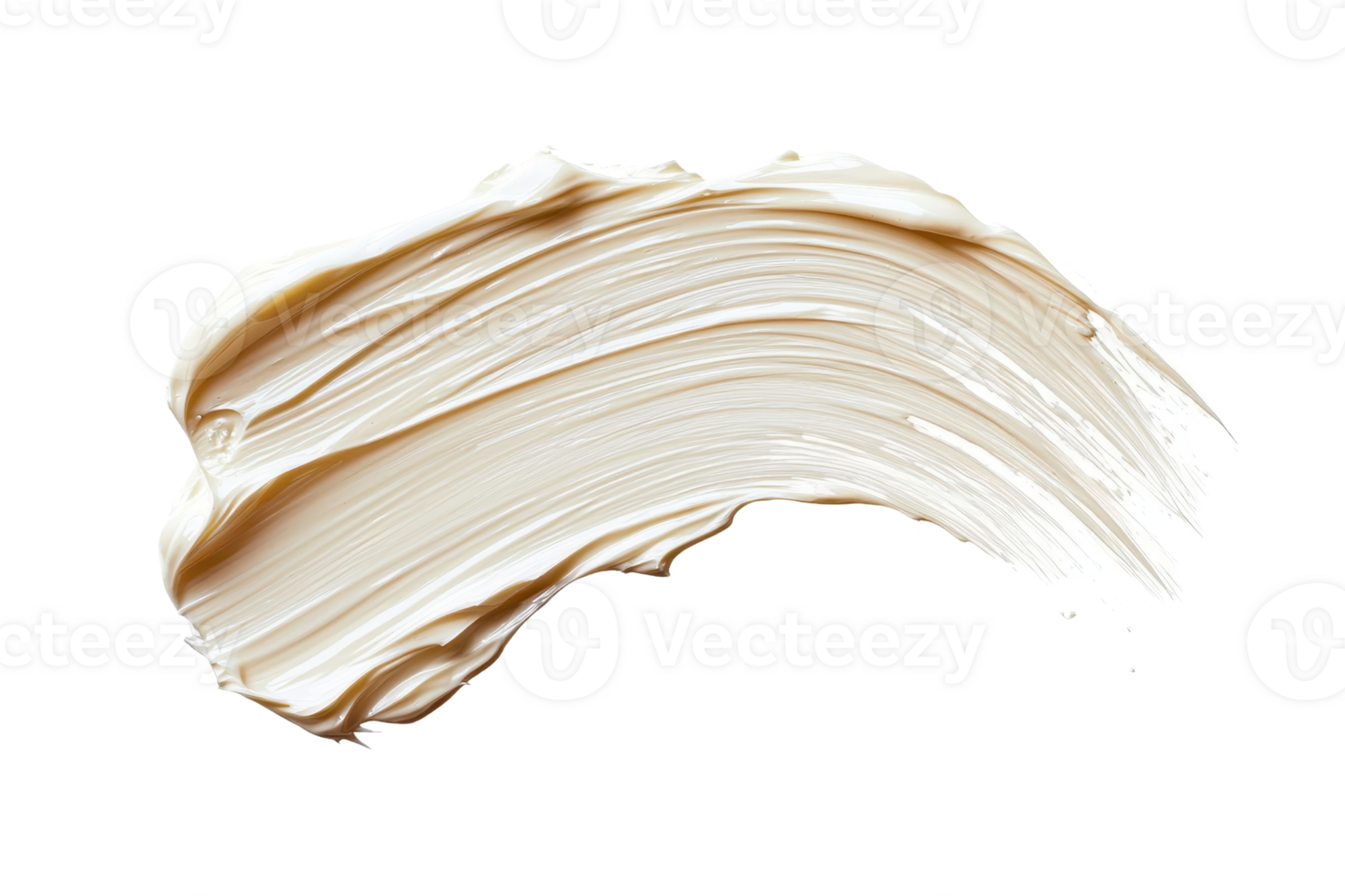 Close-up of beige foundation smear on transparent background. Perfect for beauty, makeup, skincare, product, and cosmetic shoot references. png