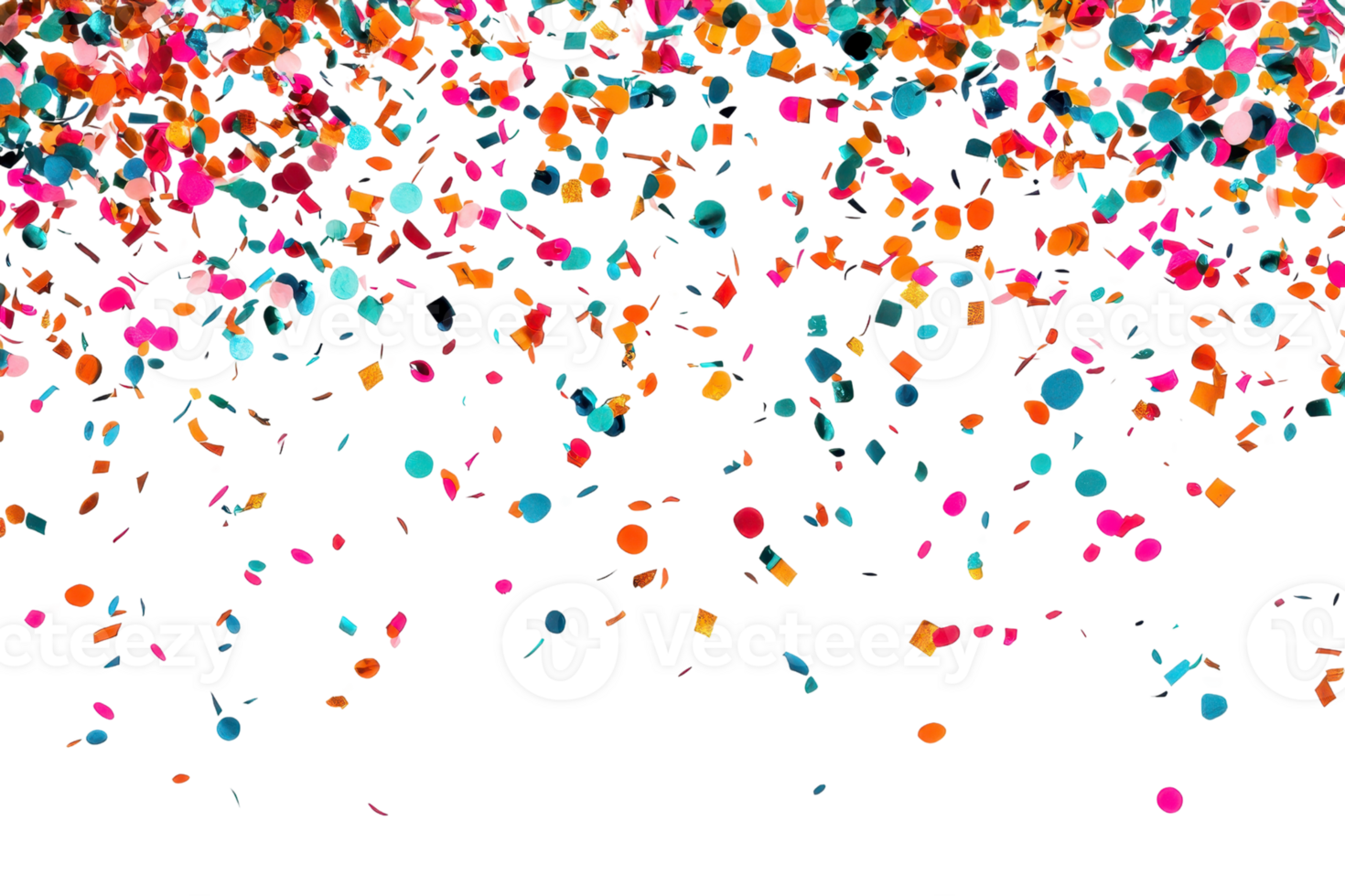 Colorful abstract background with multi-colored dots and splashes on a black backdrop, creating a vibrant confetti-like effect. png