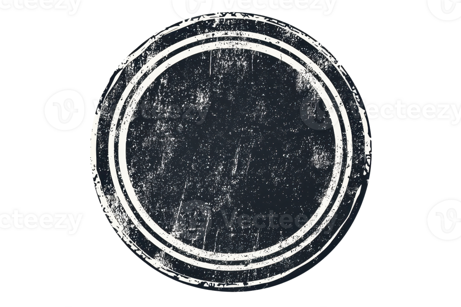 Vintage grunge circular badge with distressed texture, ideal for retro design elements, stamps, or logo backgrounds. png