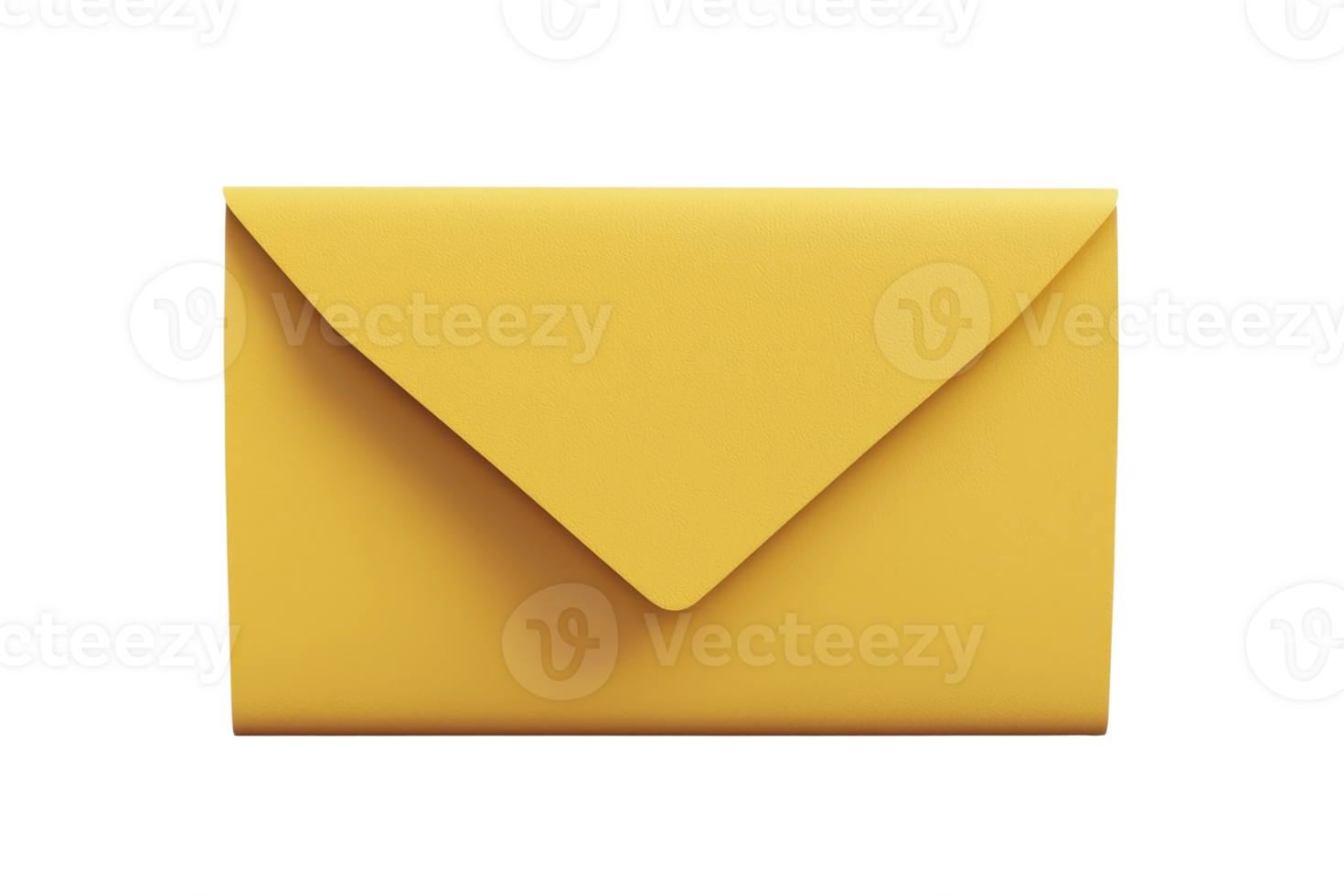 Yellow envelope isolated on transparent background. Perfect for communication, mailing, and stationery-themed projects. High-quality stock photo. png