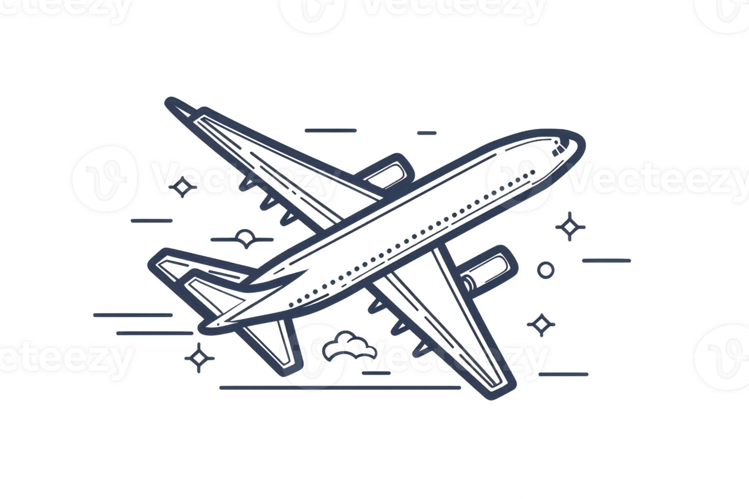 illustration of an airplane icon. Perfect for travel, aviation, and transportation themes. Simple, clean, and minimalistic design. png