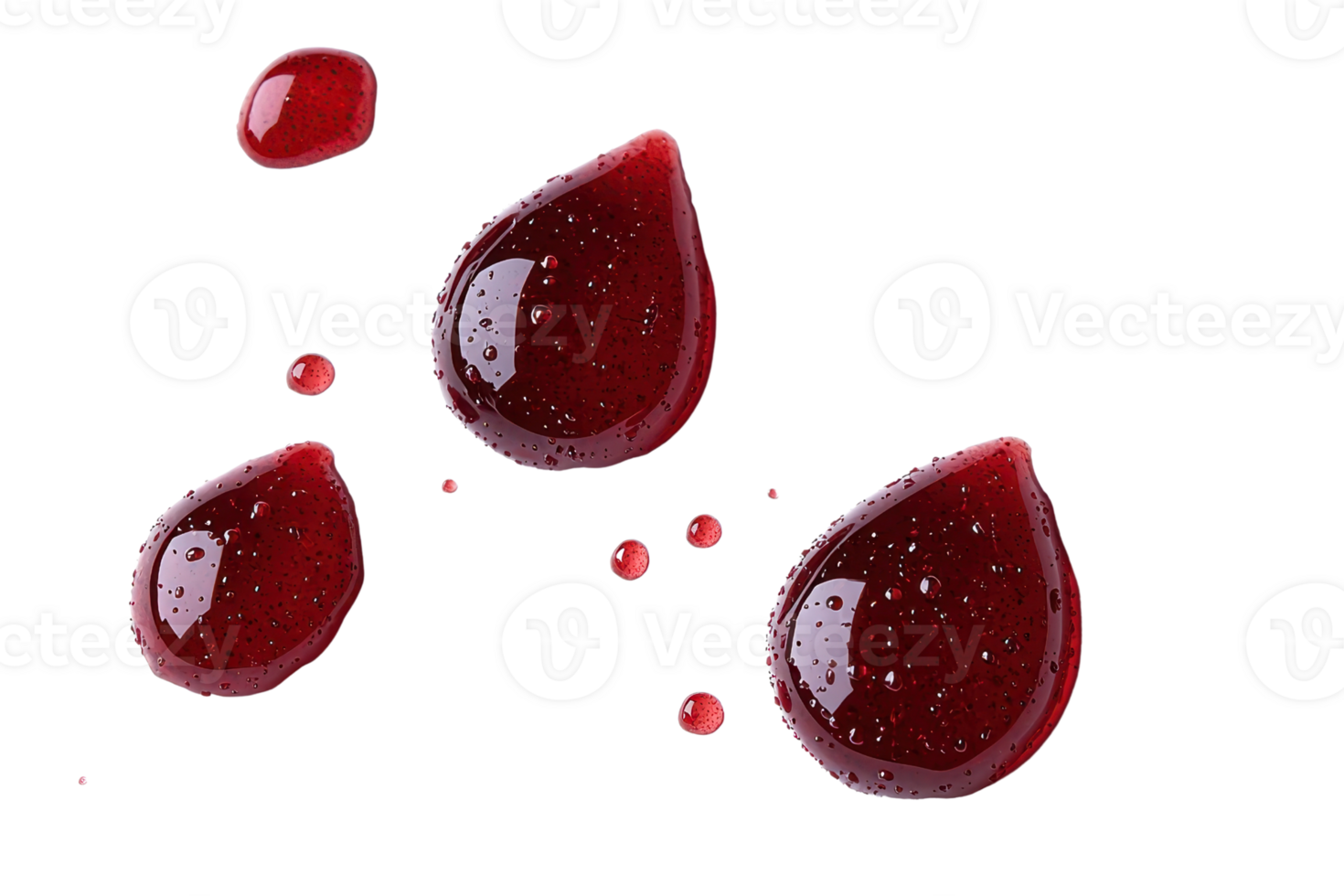 High-resolution image of blood drops on a transparent background. ideal for medical and healthcare visual content. png