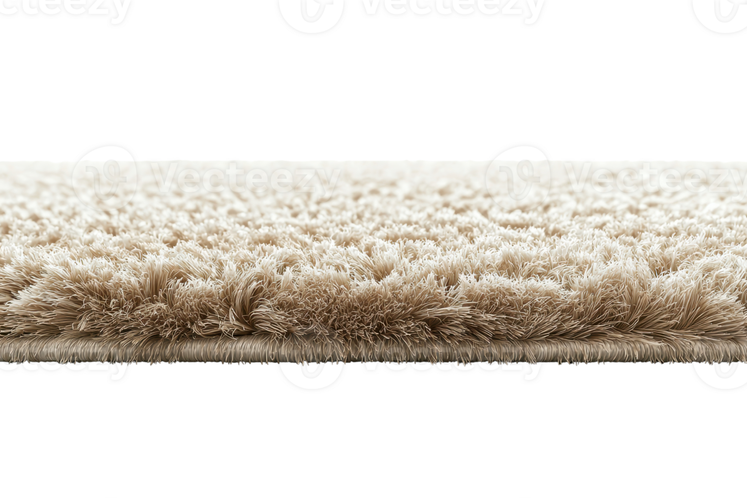Close-up of a soft, beige carpet texture, showcasing fluffy fibers and a cozy appearance, suitable for interior design and home decor projects. png