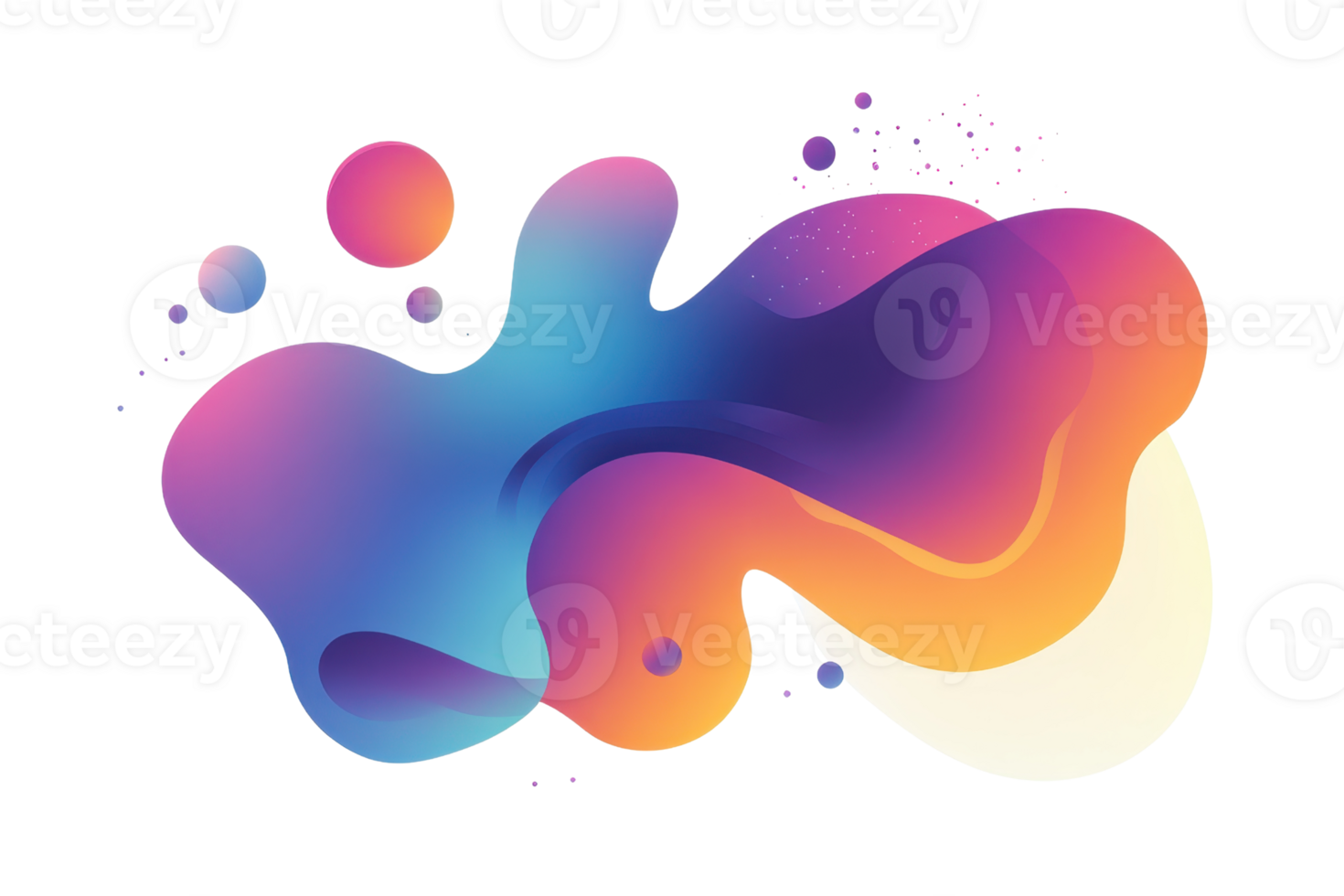 Abstract fluid art in vibrant blues, purples, and oranges. Perfect for modern designs, backgrounds, and creative projects. png
