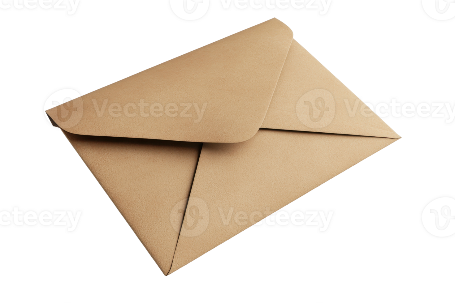 Brown kraft envelope isolated on transparent background. perfect for mailing, stationery needs, or document organization. png