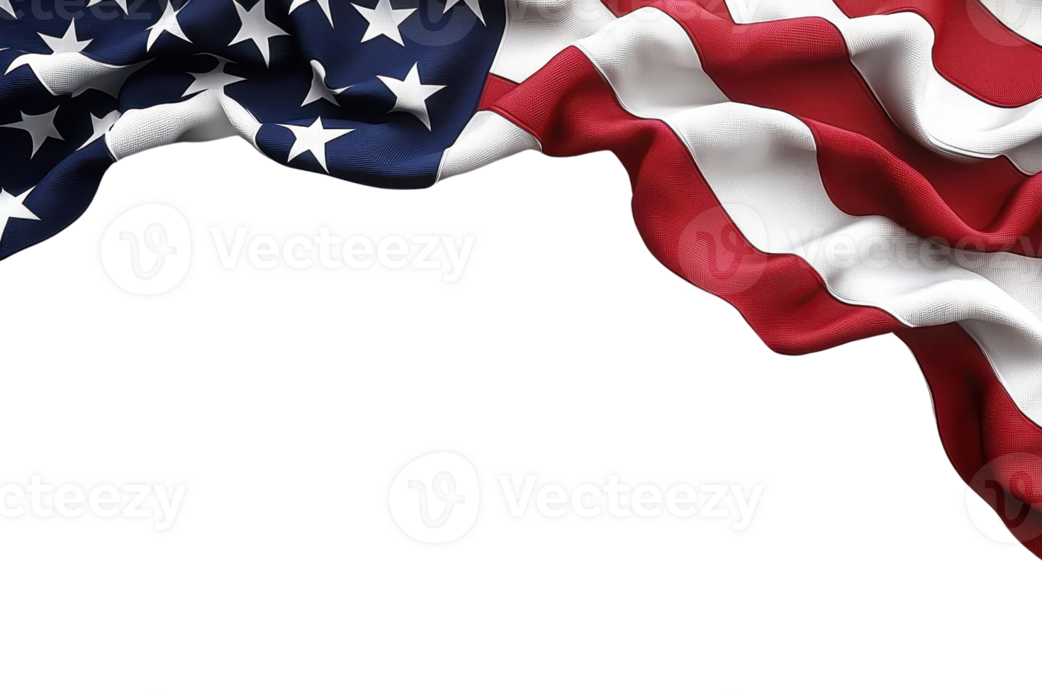 A close-up image of the American flag with stars and stripes, representing patriotism and national pride, with a dark background. png