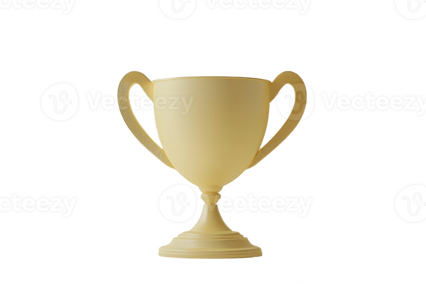 Golden trophy cup symbolizing achievement, success, and victory isolated on a transparent background. Ideal for awards, competitions, or recognition visuals. png
