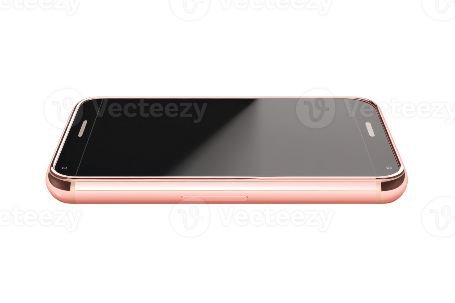 Sleek modern smartphone with rose gold finish, showcasing sophisticated design and latest technology. Perfect for tech enthusiasts. png