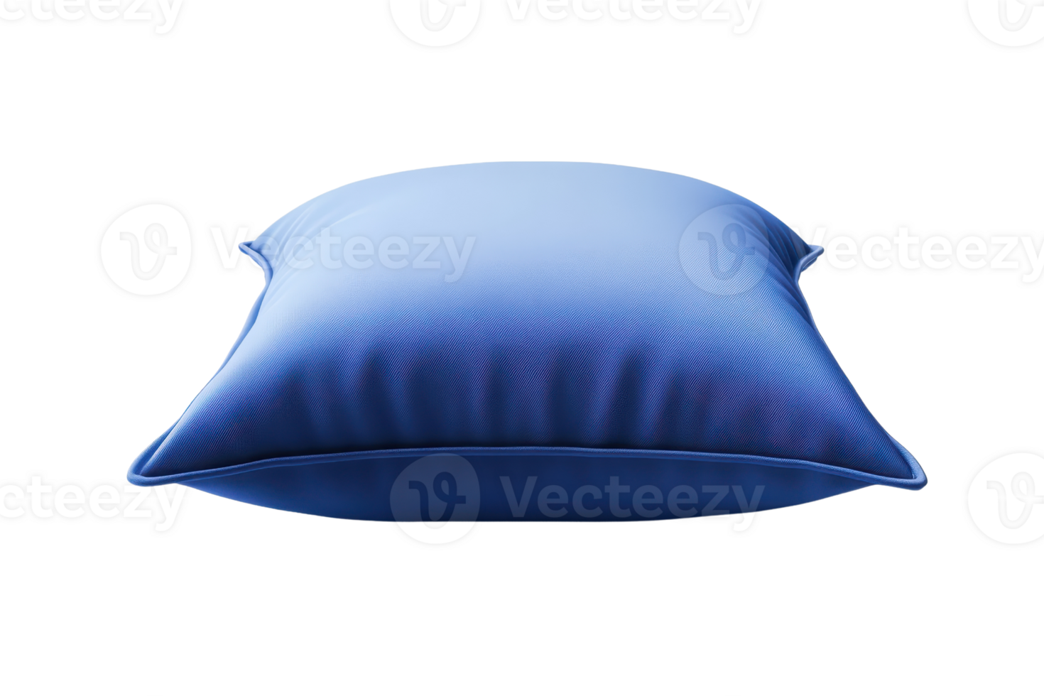 Close-up of a soft, blue pillow isolated on a transparent background. Perfect for home decor, comfort, and bedding-themed projects. png