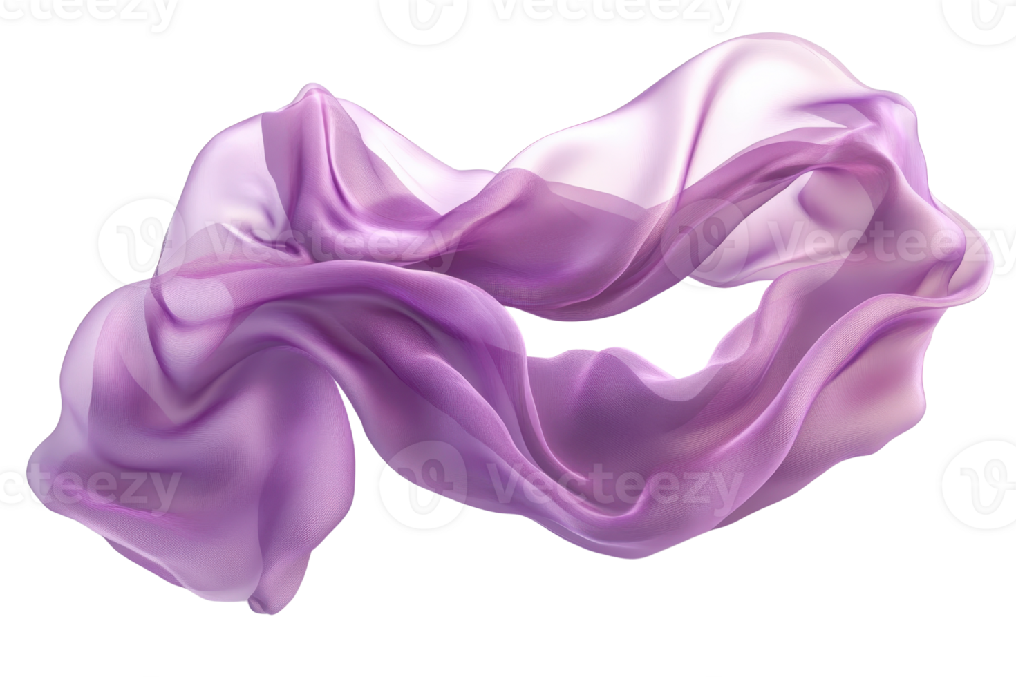Elegant flowing purple silk fabric against a transparent background. capturing the essence of grace, beauty, and sophistication in motion. png