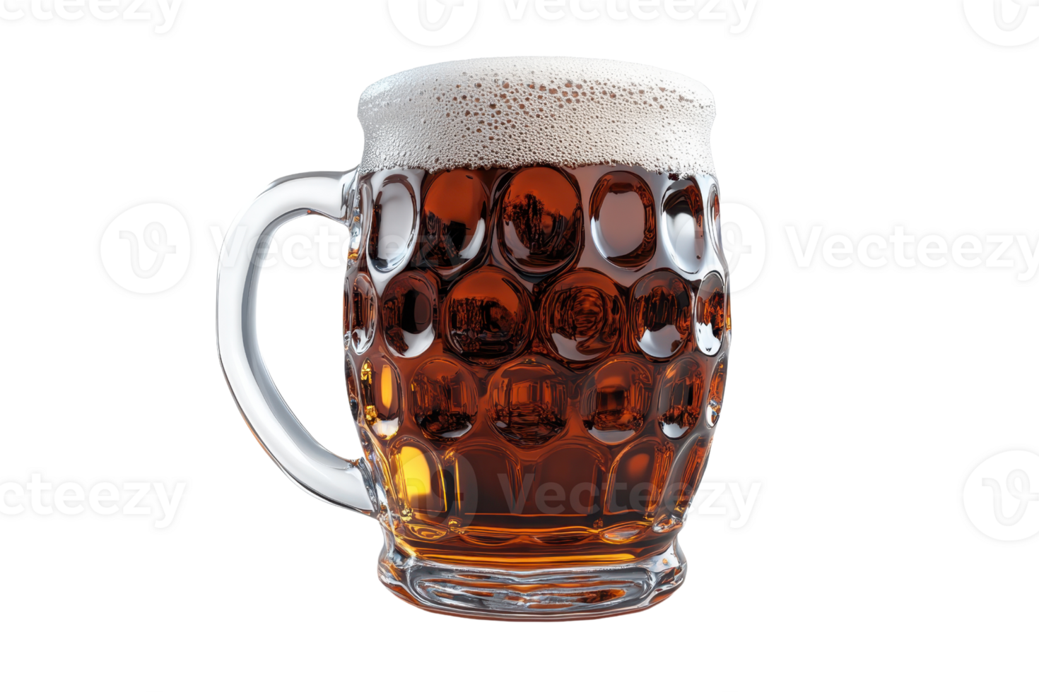 A frothy beer mug filled with rich, dark beer. The perfect image for brewery, pub, or bar related promotions and advertisements. png