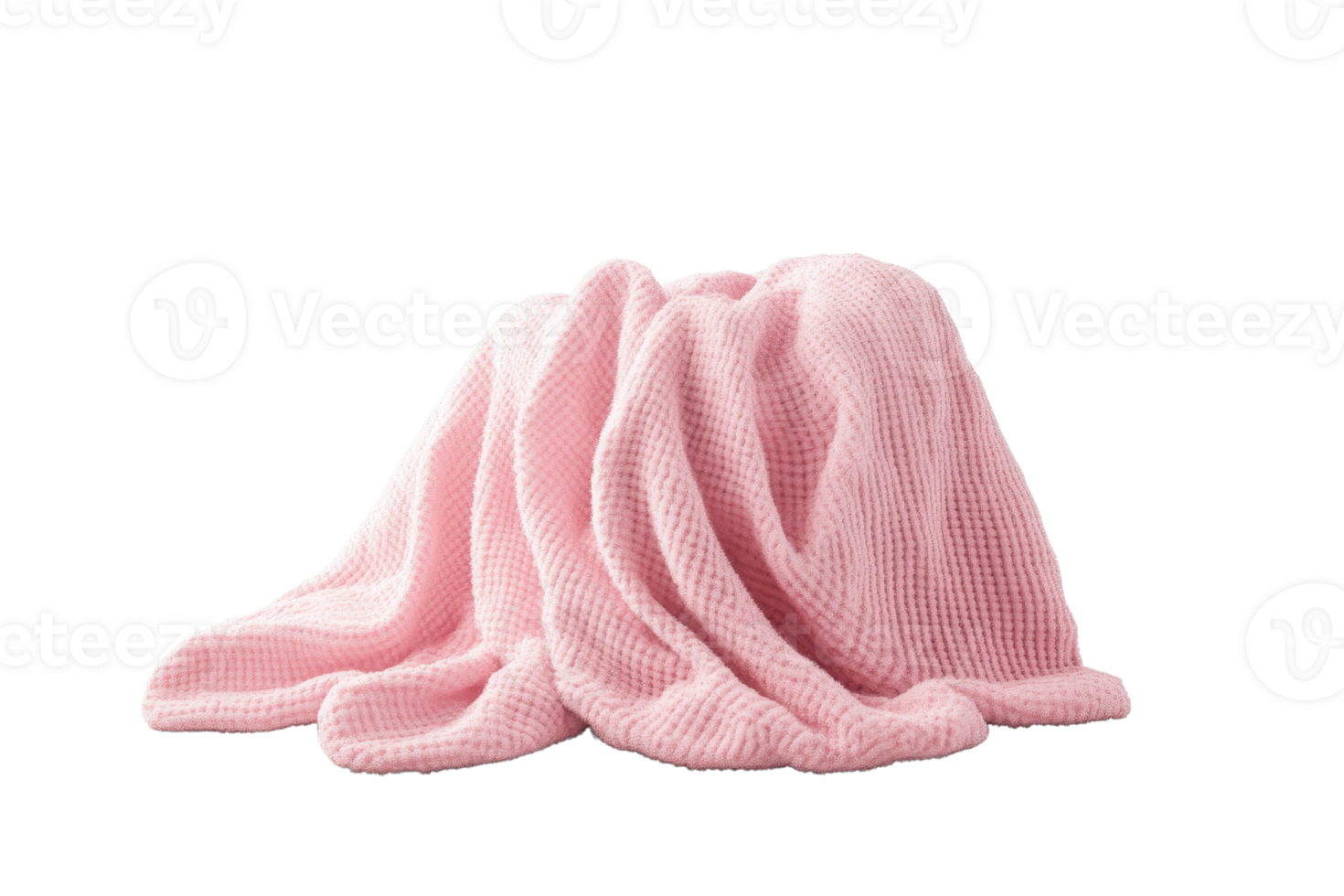 Soft pink blanket, cozy and warm, draped elegantly. Perfect for home decor, comfort, and relaxation. Ideal for a serene, stylish touch. png
