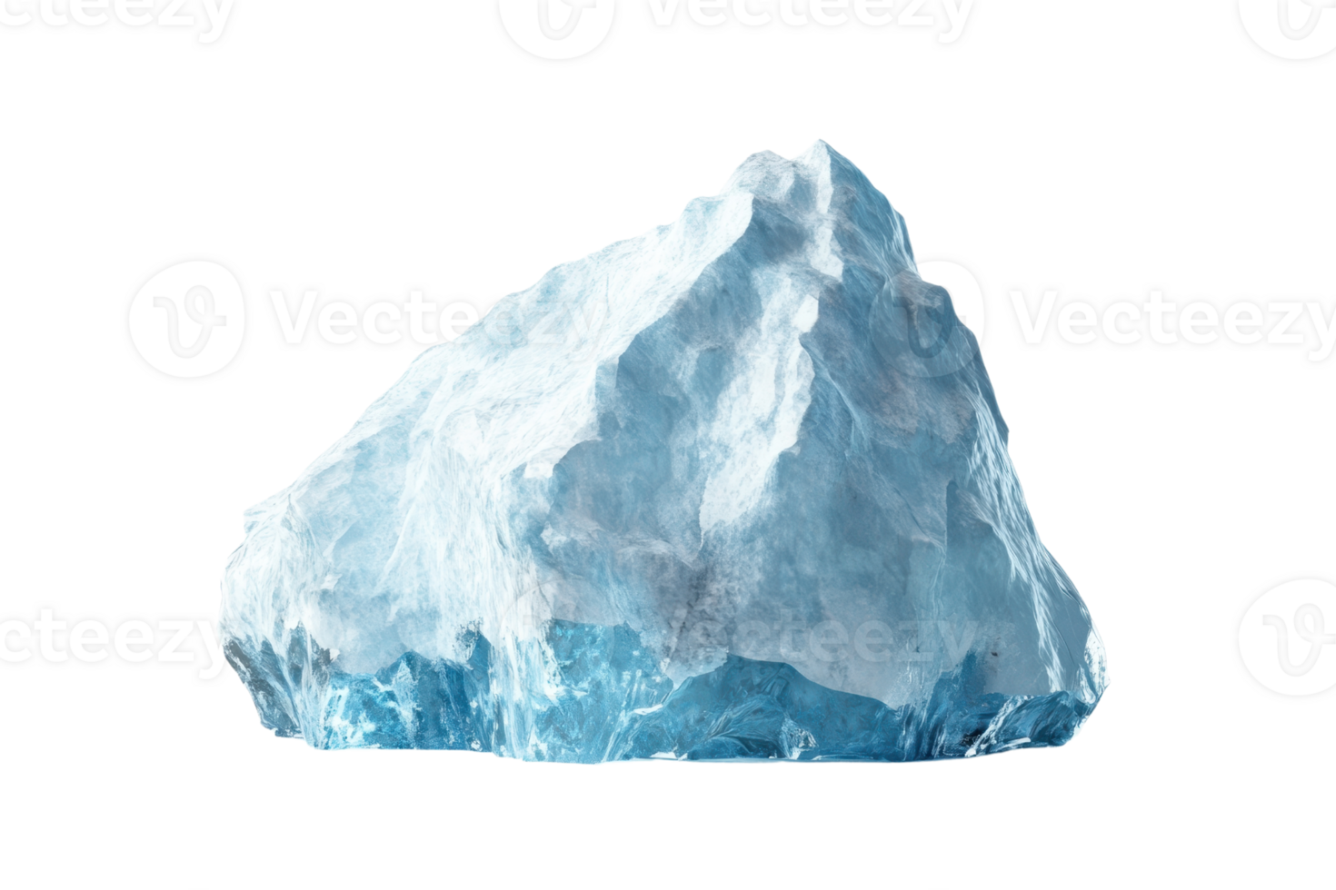 High-resolution isolated iceberg with realistic texture and detail, perfect for arctic, nature, and climate change themed projects. png