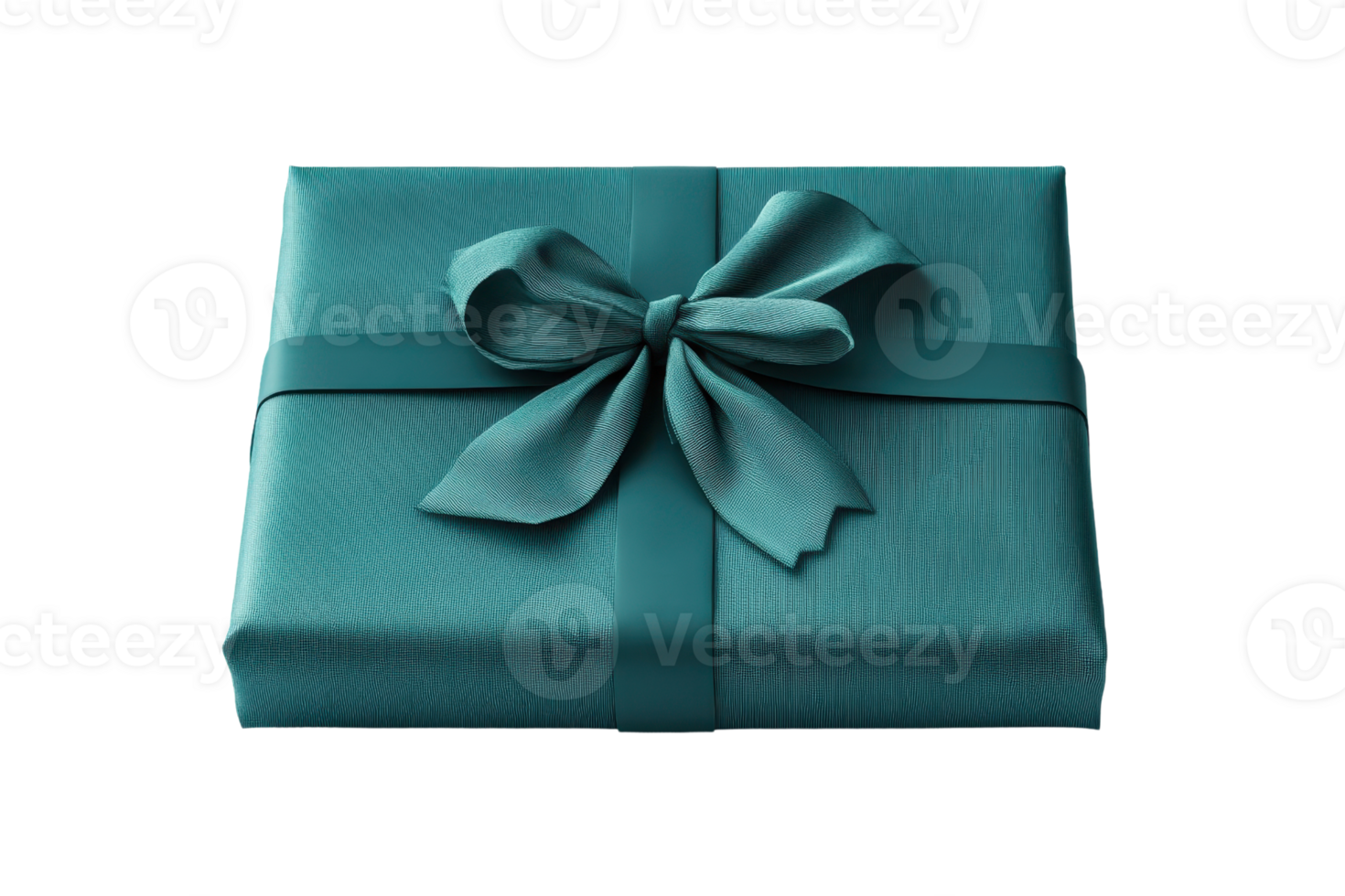 Elegant teal gift box with matching ribbon, perfect for special occasions such as birthdays, weddings, and anniversaries. High-quality presentation. png