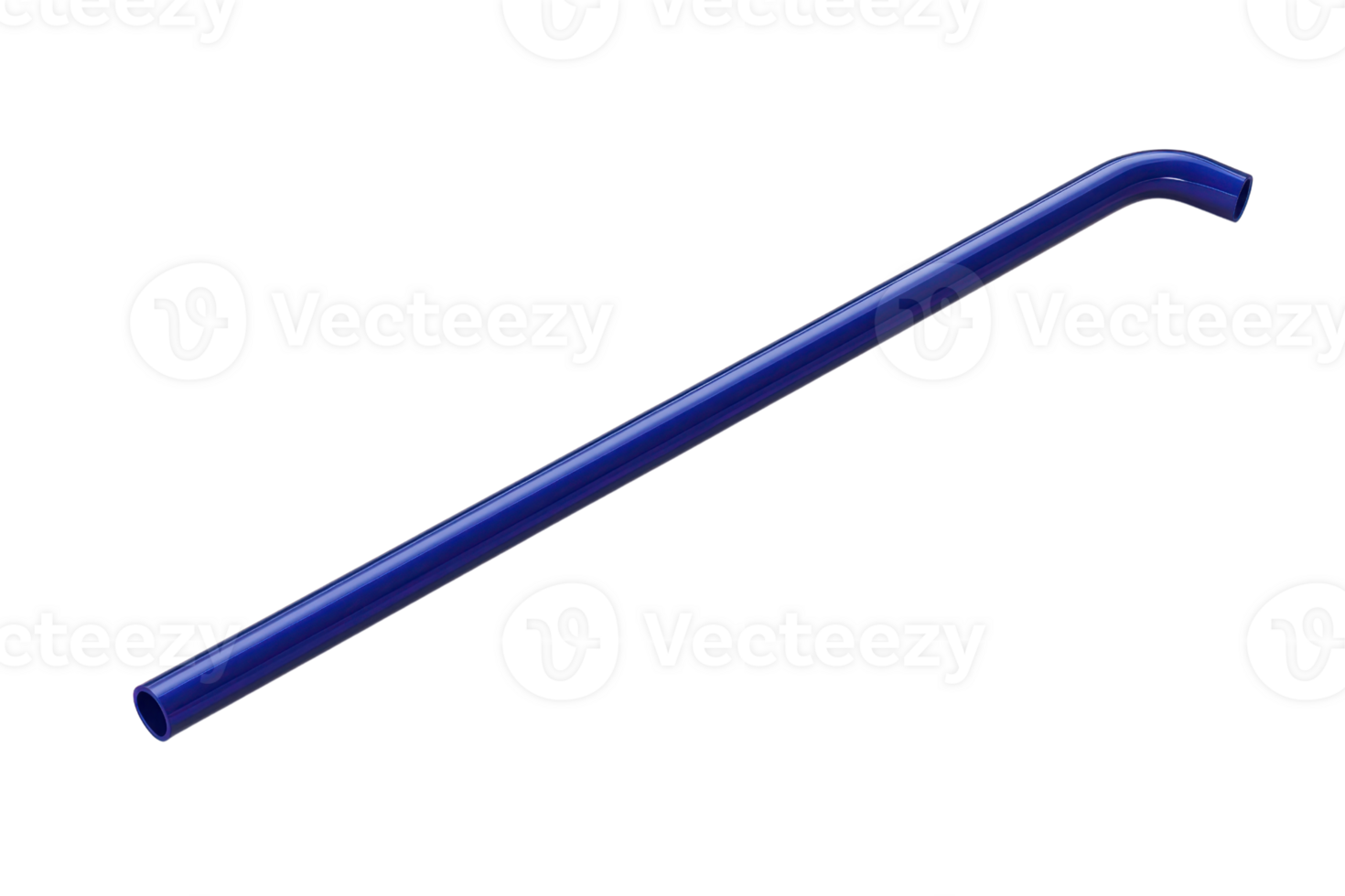 Blue L-shaped plastic pipe isolated on a transparent background. ideal for plumbing, DIY projects, or industrial applications. png
