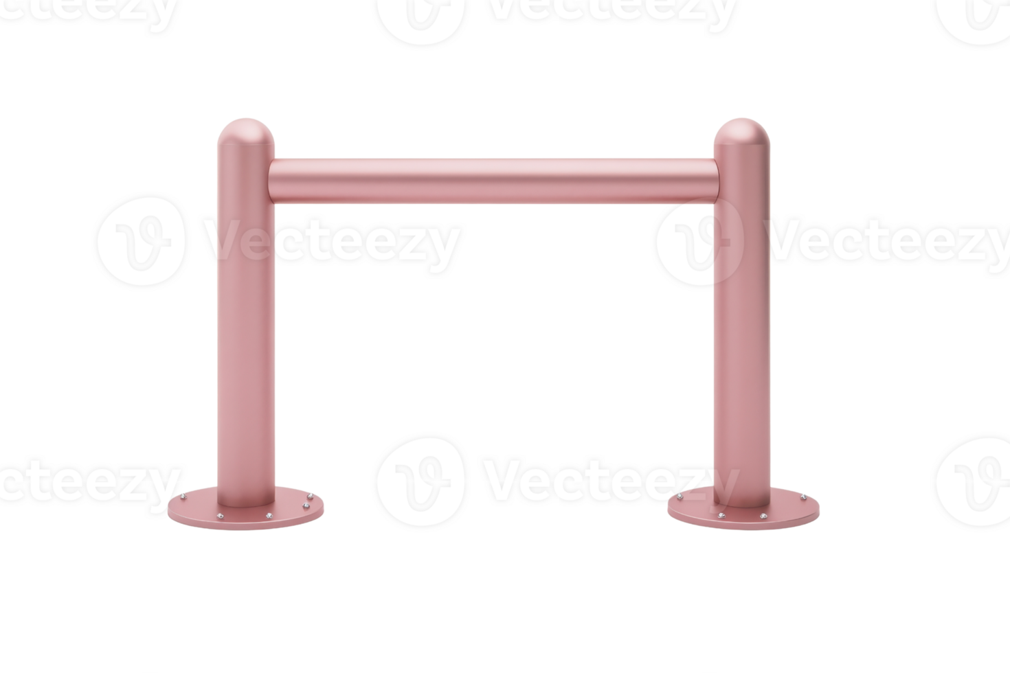 Minimalistic 3D rendering of a pink security barrier. Modern, vibrant, and sleek design, perfect for graphic design and architectural visuals. png