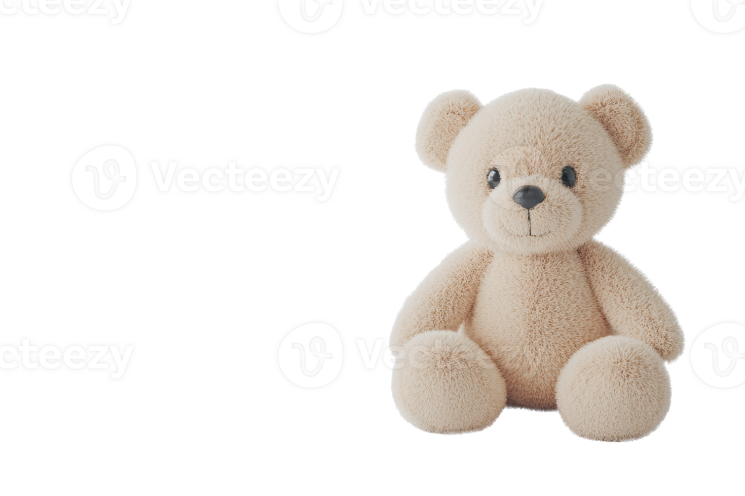 Cute brown teddy bear isolated on transparent background. Soft cuddly toy perfect for children and gifting. Adorable plush animal for decoration. png