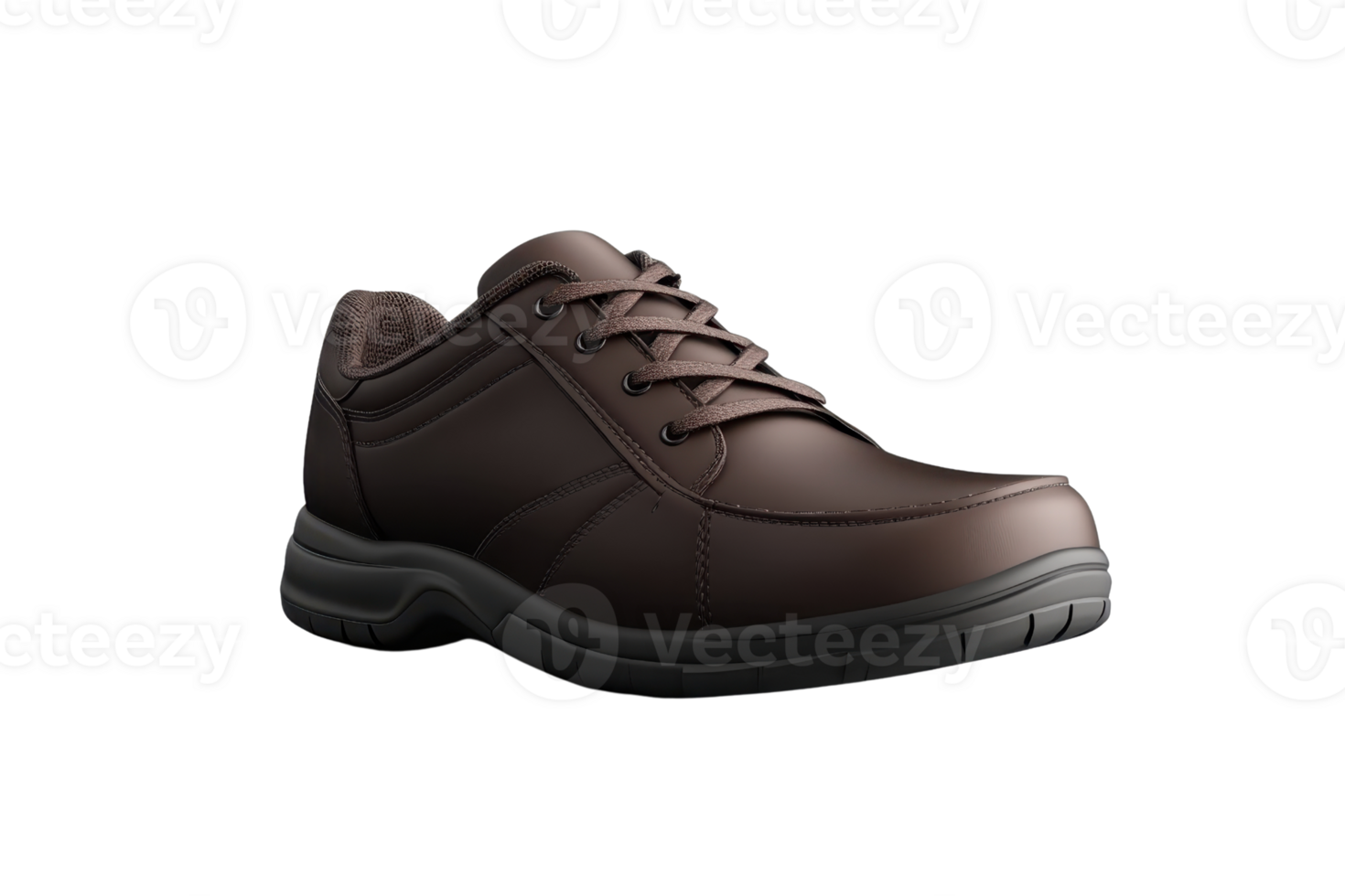 High-quality brown leather men's shoe with detailed stitching and sturdy rubber sole, perfect for casual and formal occasions. png