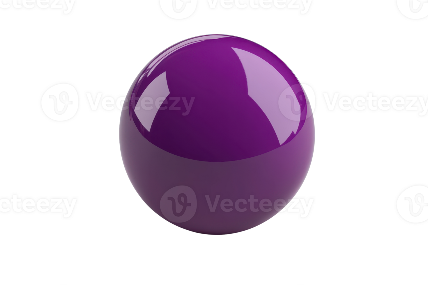 Shiny purple sphere with smooth surface, isolated on transparent background. Perfect for design and 3D modeling use. png