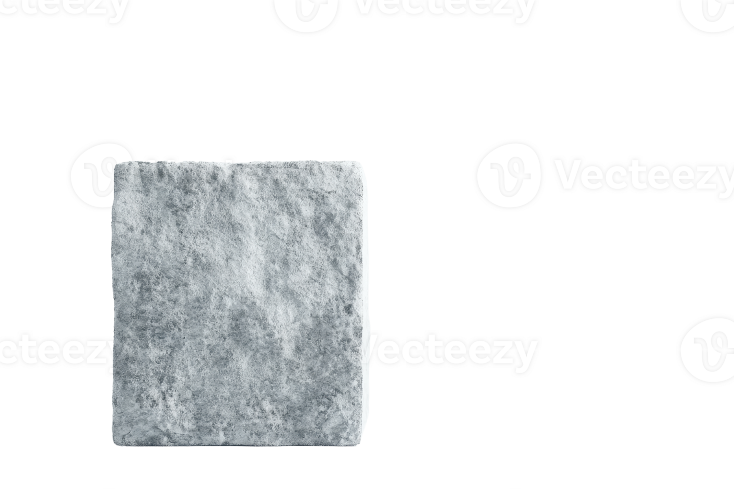 Square gray stone tile on a plain transparent background. ideal for use in construction, architecture, and interior design projects. png