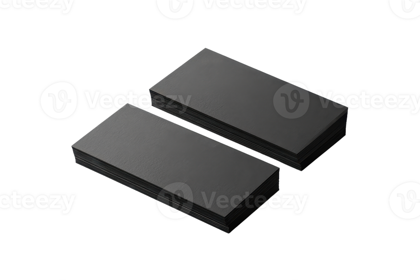 Two sleek black rectangular cardboard boxes on a transparent background. perfect for packaging gifts or retail products in a minimalist design. png
