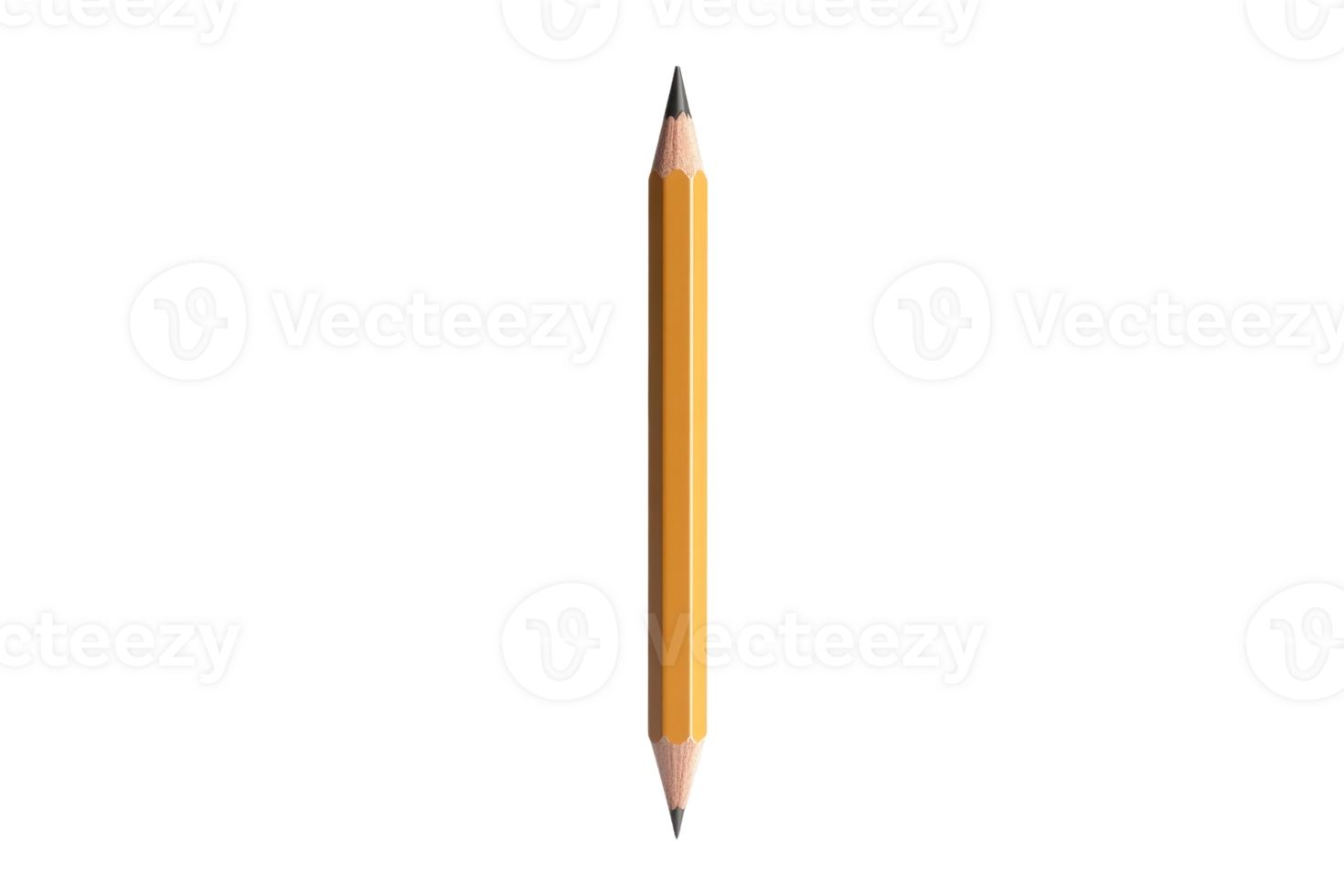 A close-up image of a classic wooden pencil with a yellow body, perfect for illustrating concepts related to writing, drawing, and creativity. png