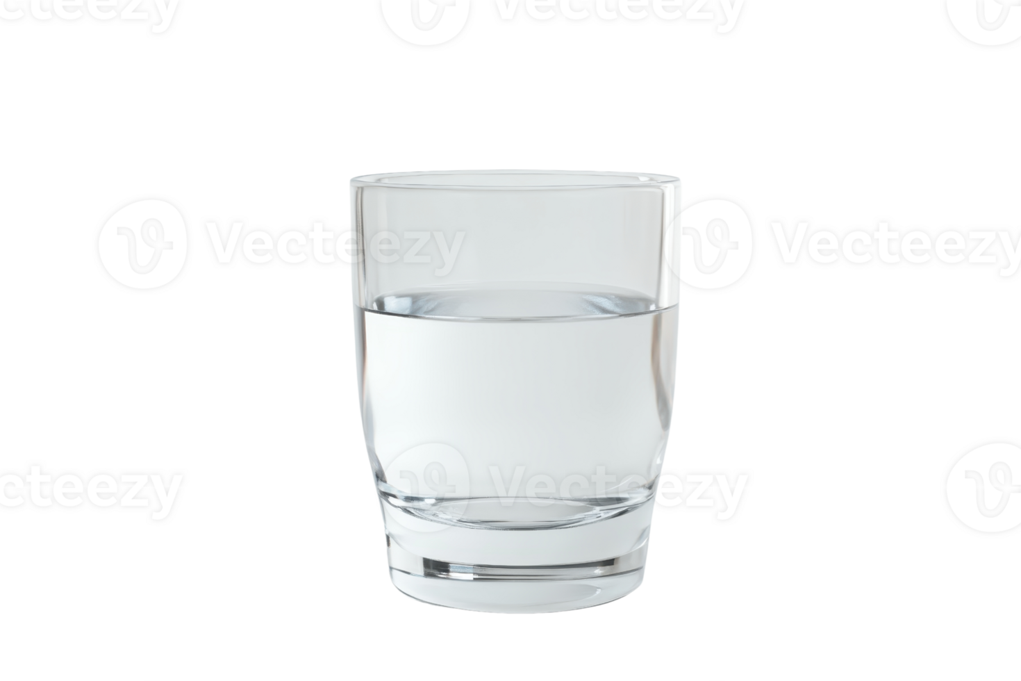 A clear glass of water isolated on a transparent background. Perfect for hydration and health-themed concepts in your projects. png