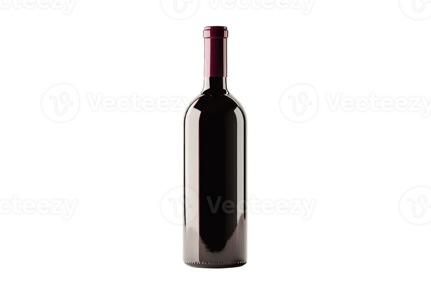 Elegant wine bottle with a dark label on a transparent background. perfect for wine enthusiasts and advertising alcohol beverages. png
