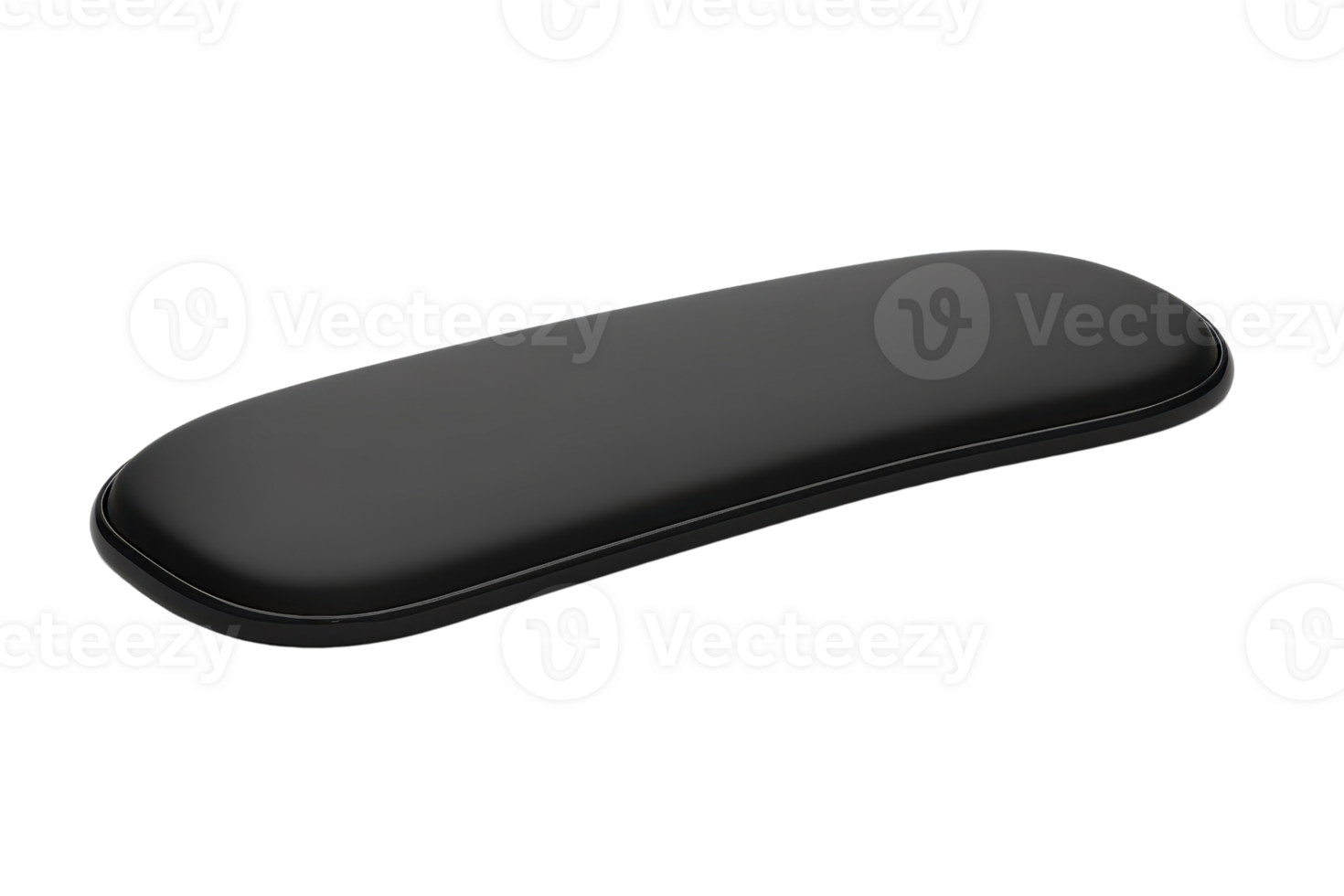 Ergonomic black wrist rest for computer keyboard and mouse, providing comfortable support for hands during long working hours. png