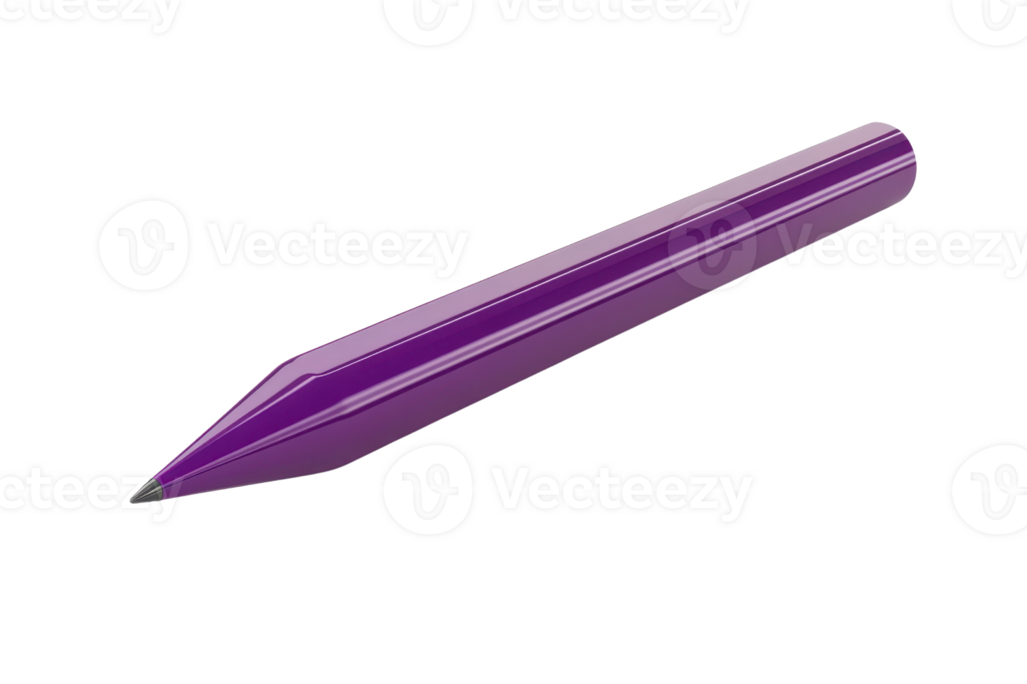 Purple pencil isolated on a transparent background. Stationery item, ideal for drawing, sketching, and writing purposes. png