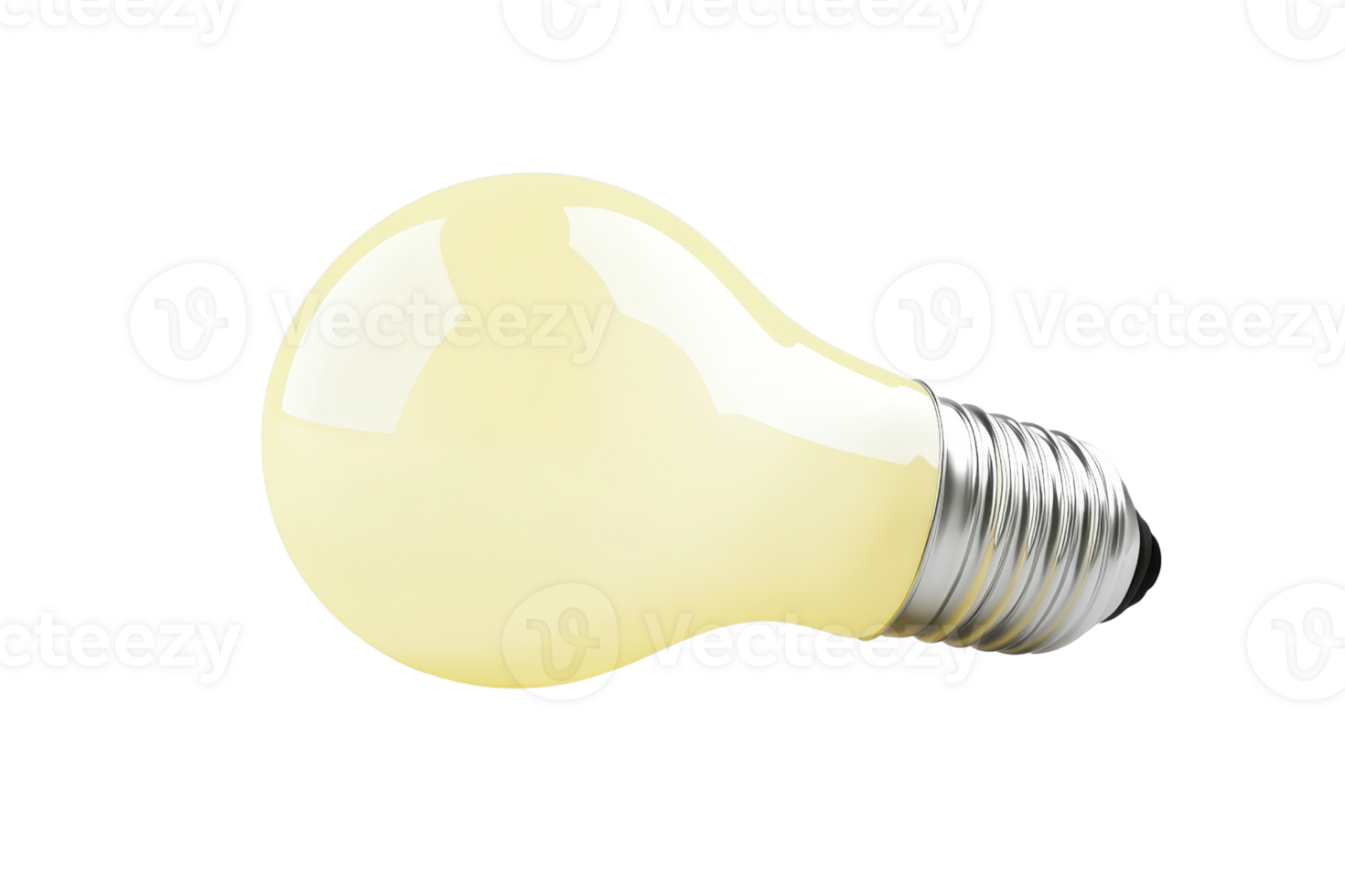 An isolated image of a glowing light bulb on a transparent background. representing innovation, creativity, and bright ideas. png