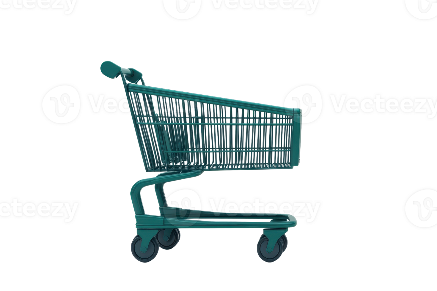Empty shopping cart isolated on a transparent background. perfect for supermarket, retail, and grocery store related projects. png