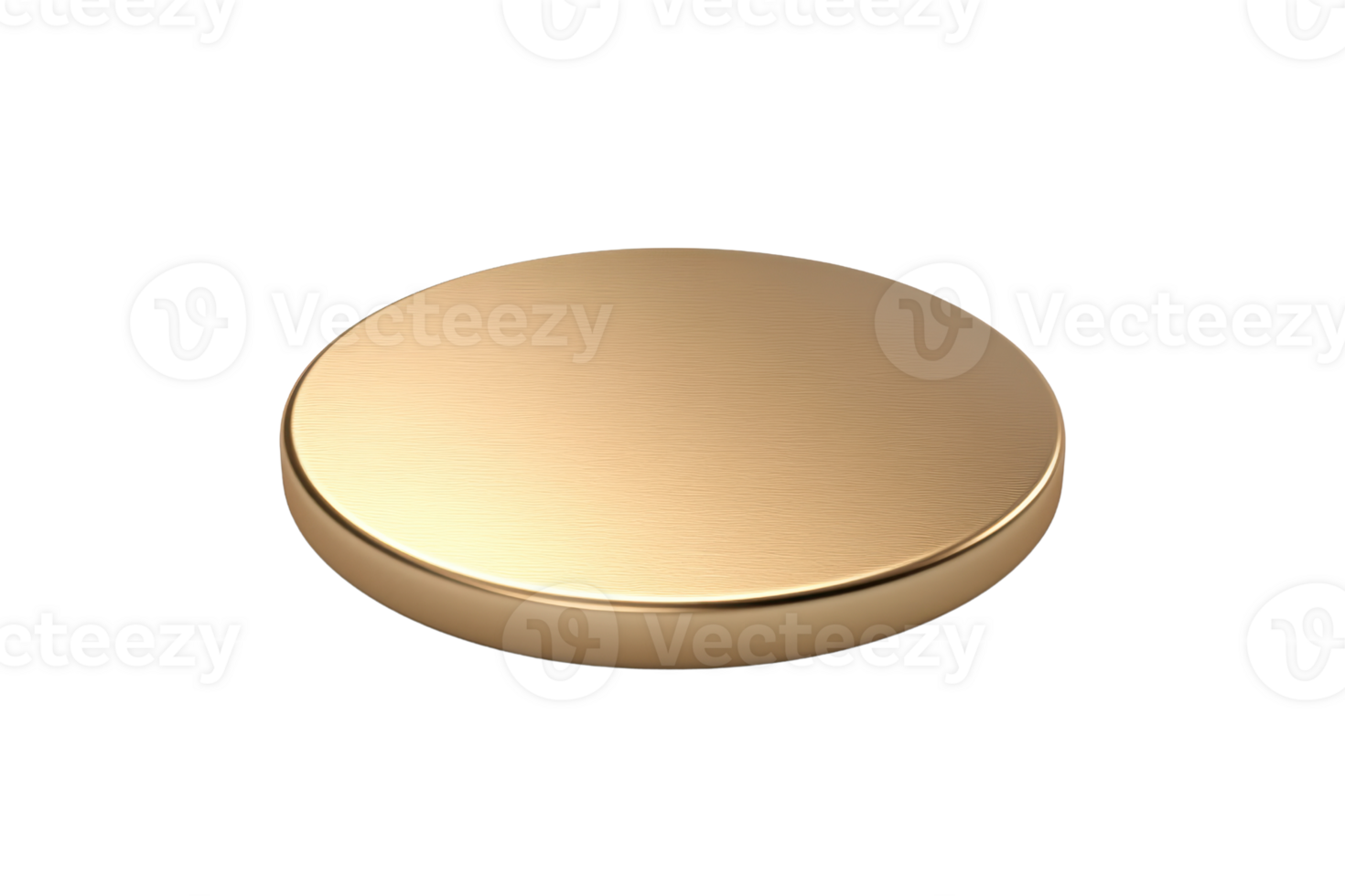 Gold coin with a shiny surface, isolated on a transparent background. Ideal for use in financial, investment, and cryptocurrency projects. png
