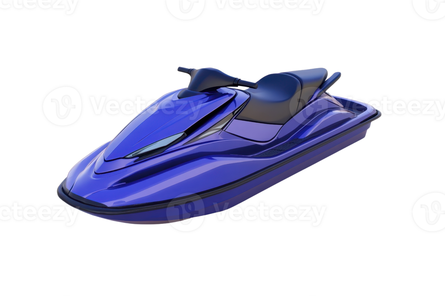 Blue jet ski isolated on transparent background. High-quality watercraft image for adventure and sports-themed projects. png