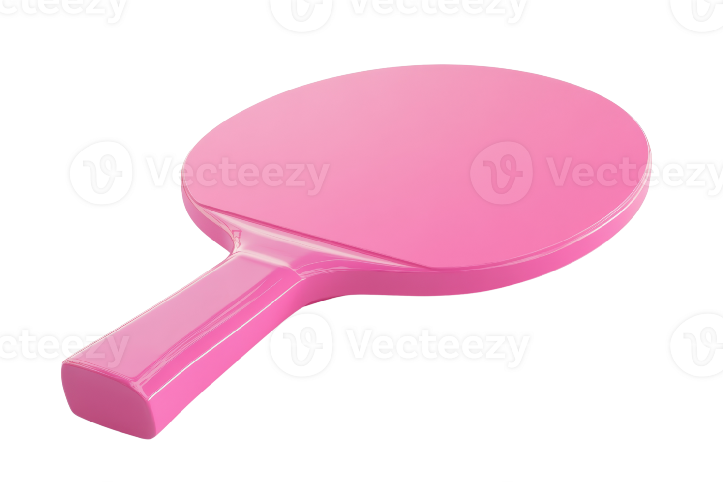 Pink table tennis paddle isolated on transparent background. perfect for sport-related designs and promotional materials. png