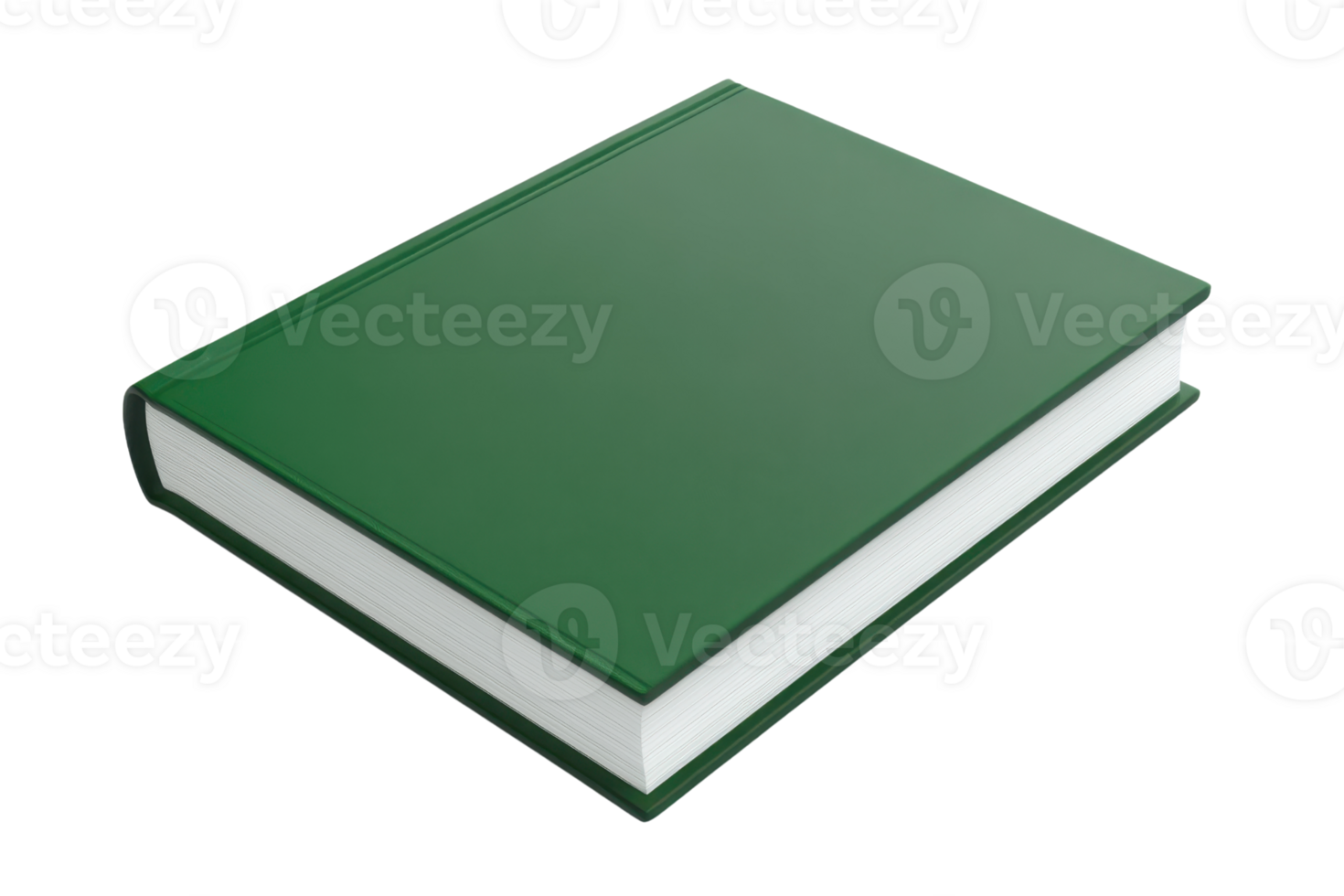 Hardcover green book isolated on transparent background. Perfect for education, learning, reading, and literary topics in various contexts. png