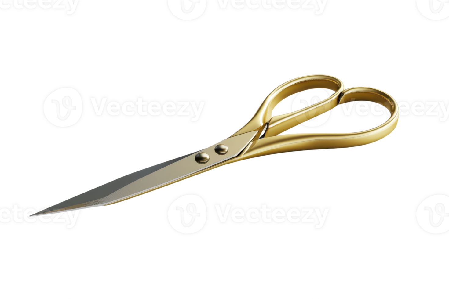Elegant gold scissors with a sleek design, perfect for crafting, sewing, and office use. High-quality scissors for professional and home use. png