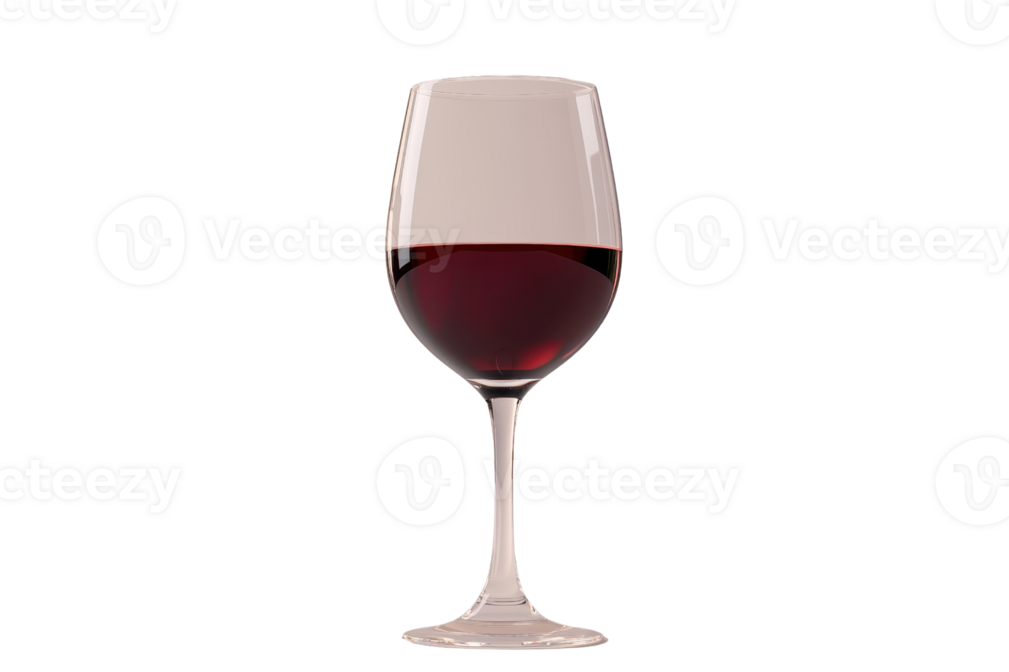 Elegant glass of red wine on a plain background, perfect for culinary, dining, and beverage themed stock photos. png
