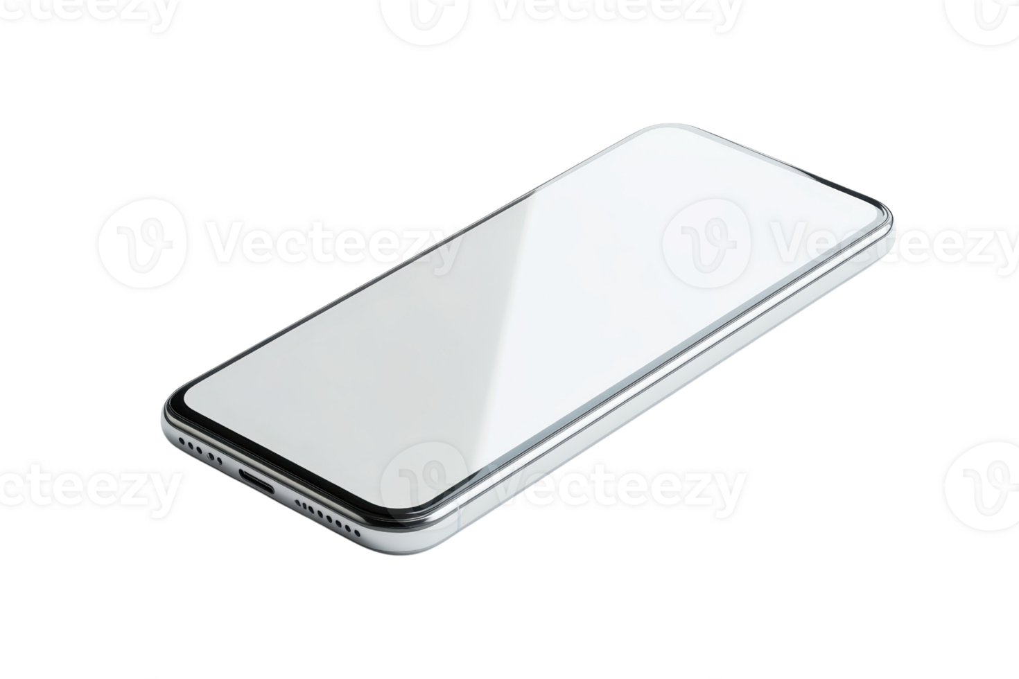 High-quality smartphone with sleek design, isolated on a transparent background. Modern mobile technology perfect for communication and entertainment. png