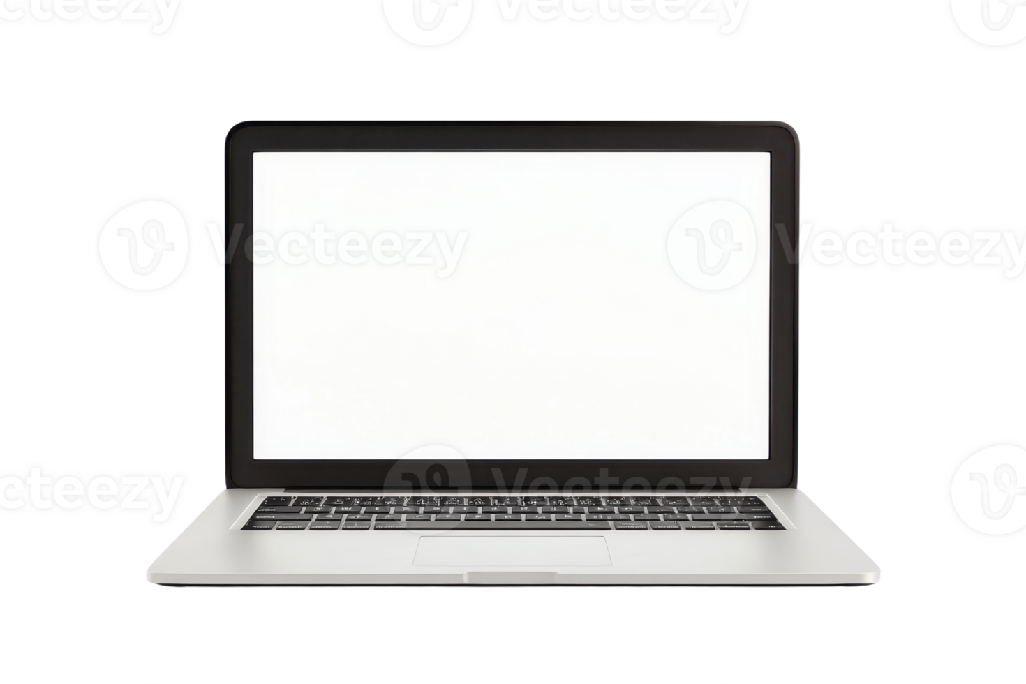 Modern laptop with blank screen on transparent background. perfect for design templates and showcasing digital content. High resolution isolated image. png